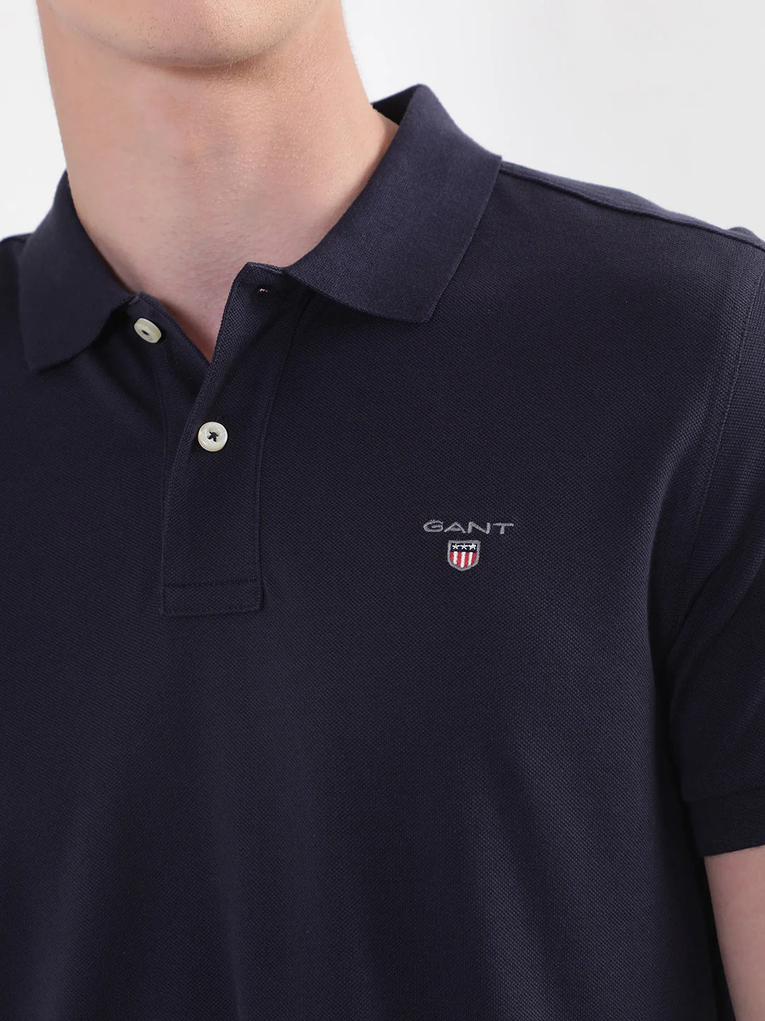 Gant Blue Original Regular Fit Pique Polo Tshirt - Image 5