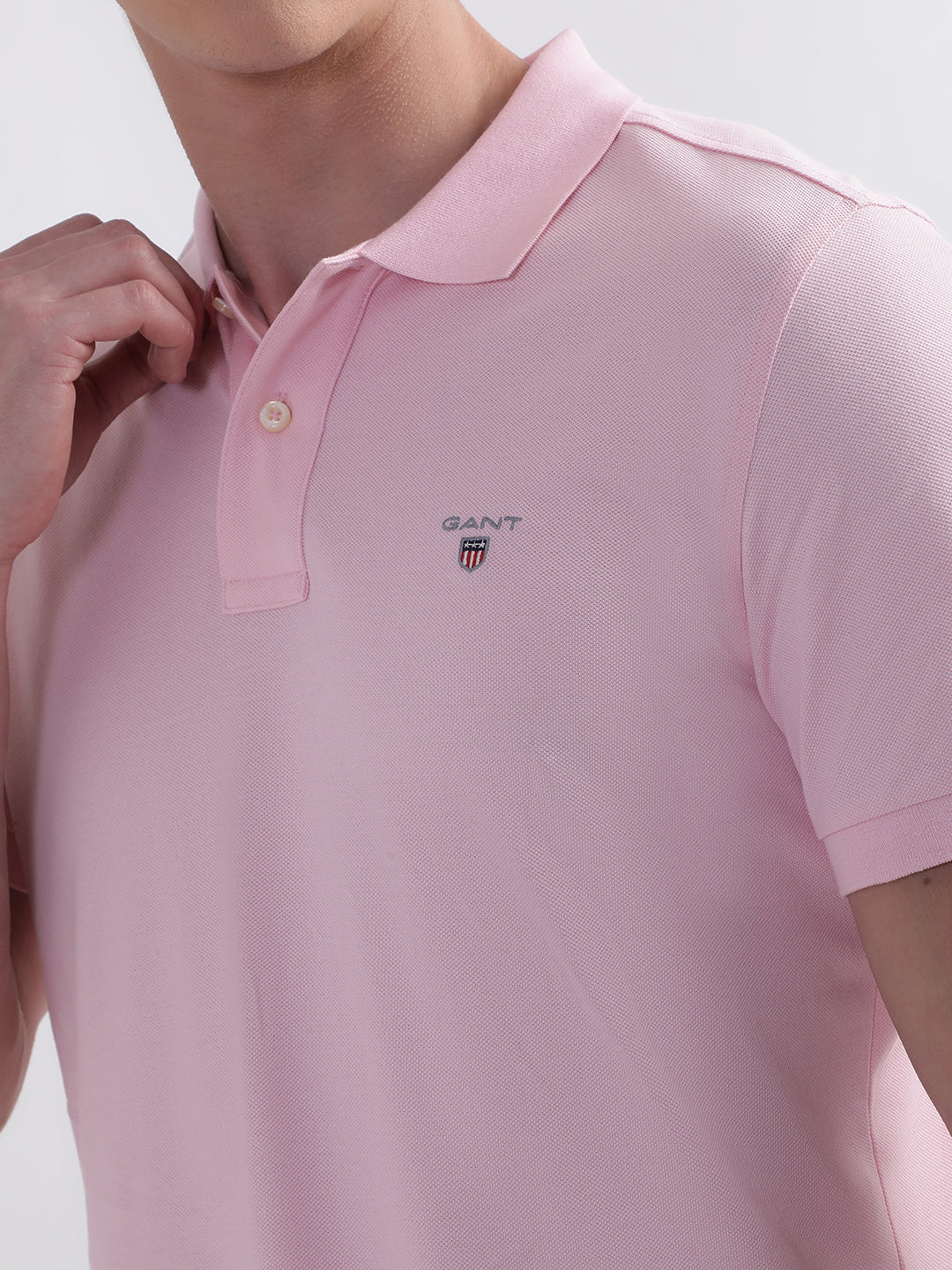 Gant Pink Original Rugger Regular Fit Pique Polo Tshirt - Image 6