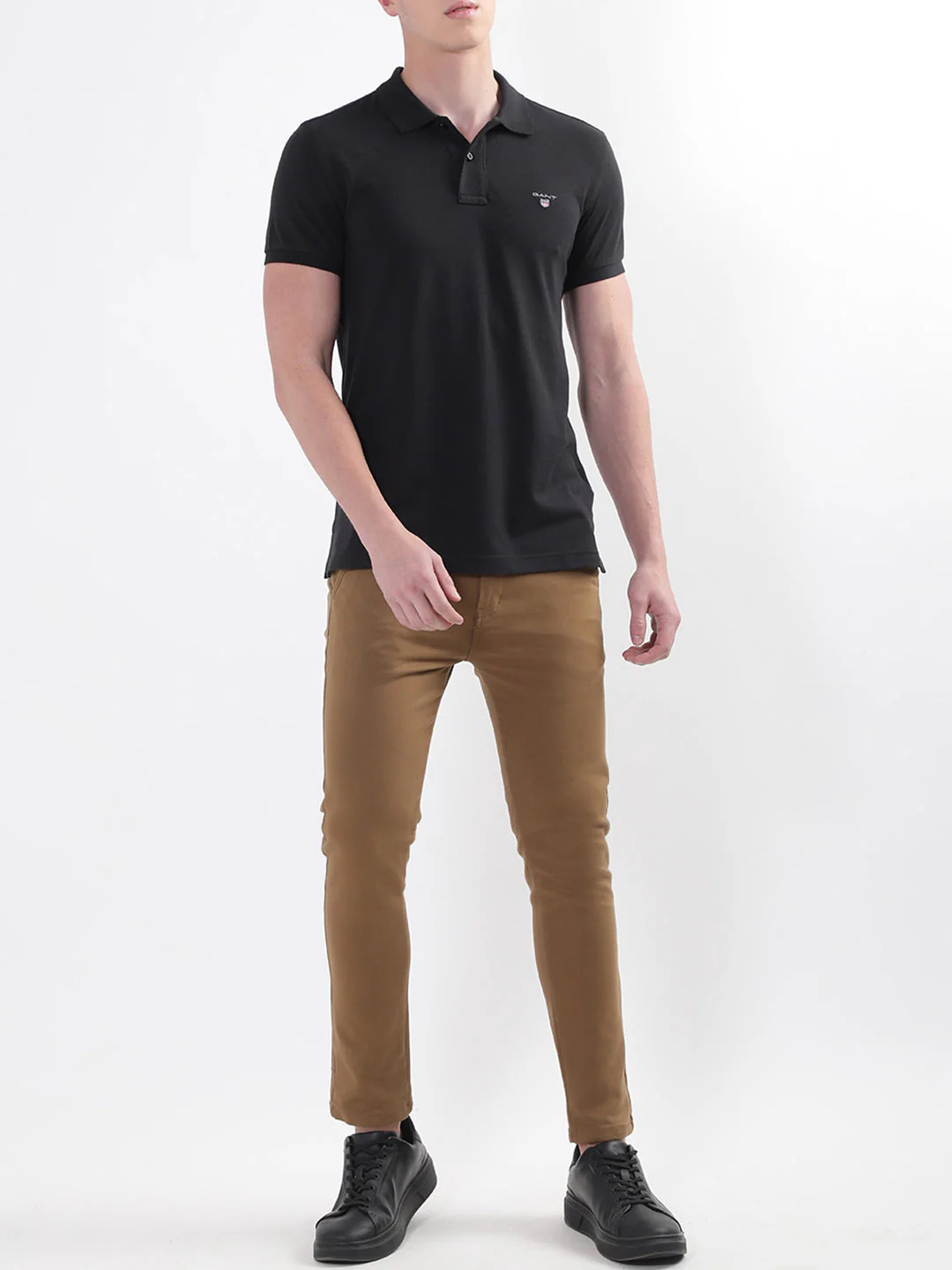 Gant Black Original Slim Fit Pique Polo Tshirt - Image 4