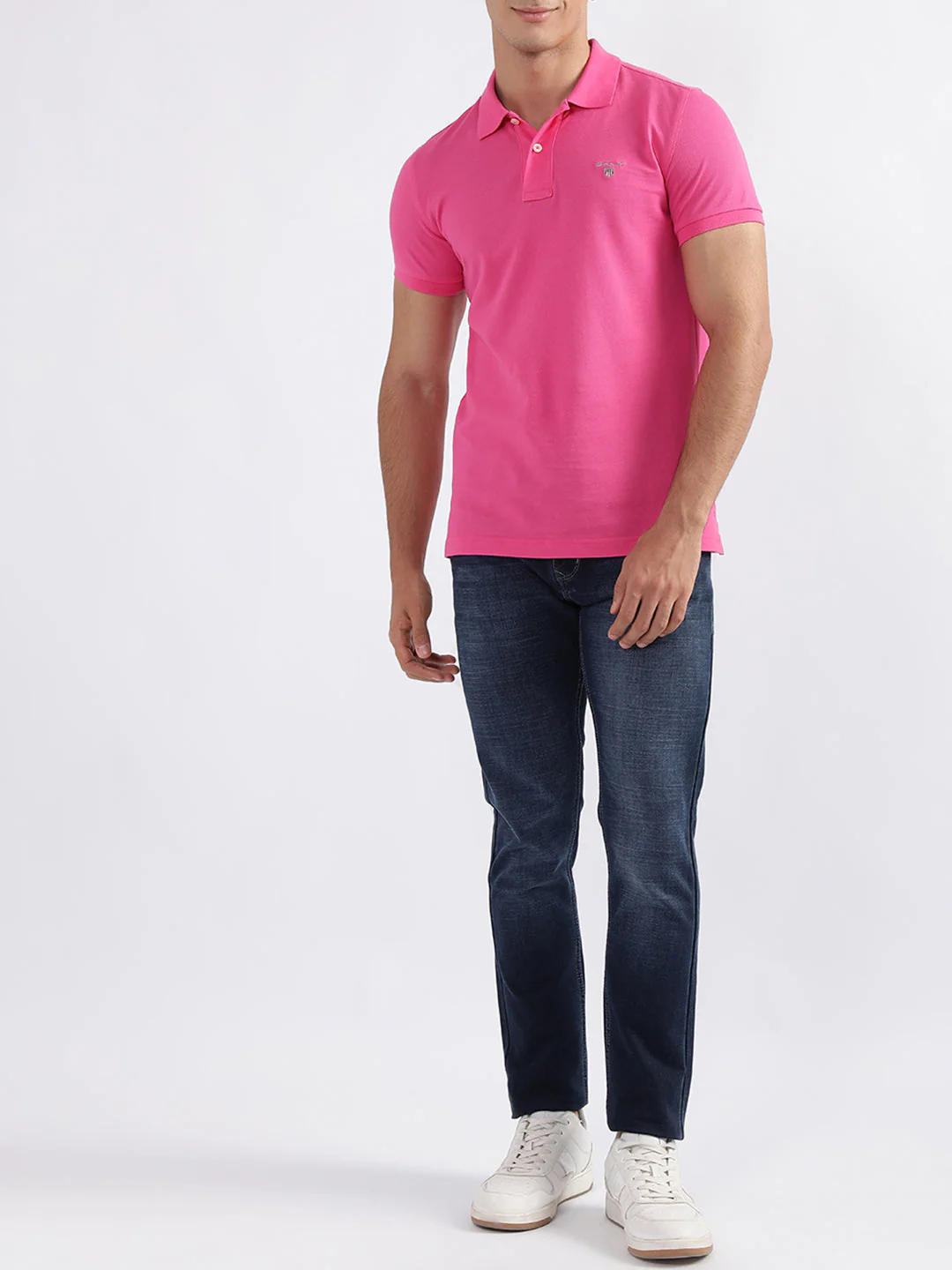 Gant Pink Original Slim Fit Pique Polo Tshirt - Image 5