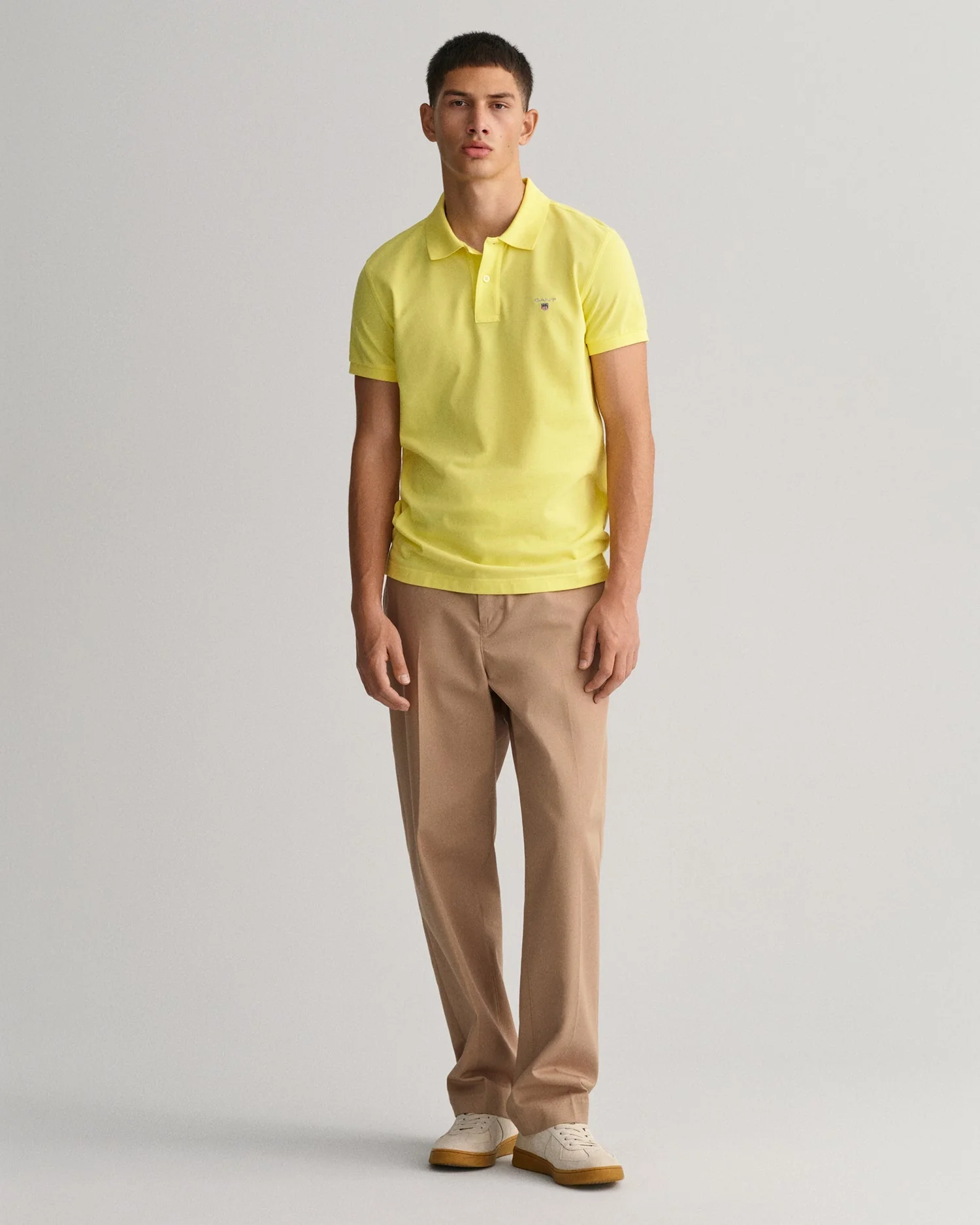 Gant Yellow Original Slim Fit Pique Polo T-Shirt - Image 2