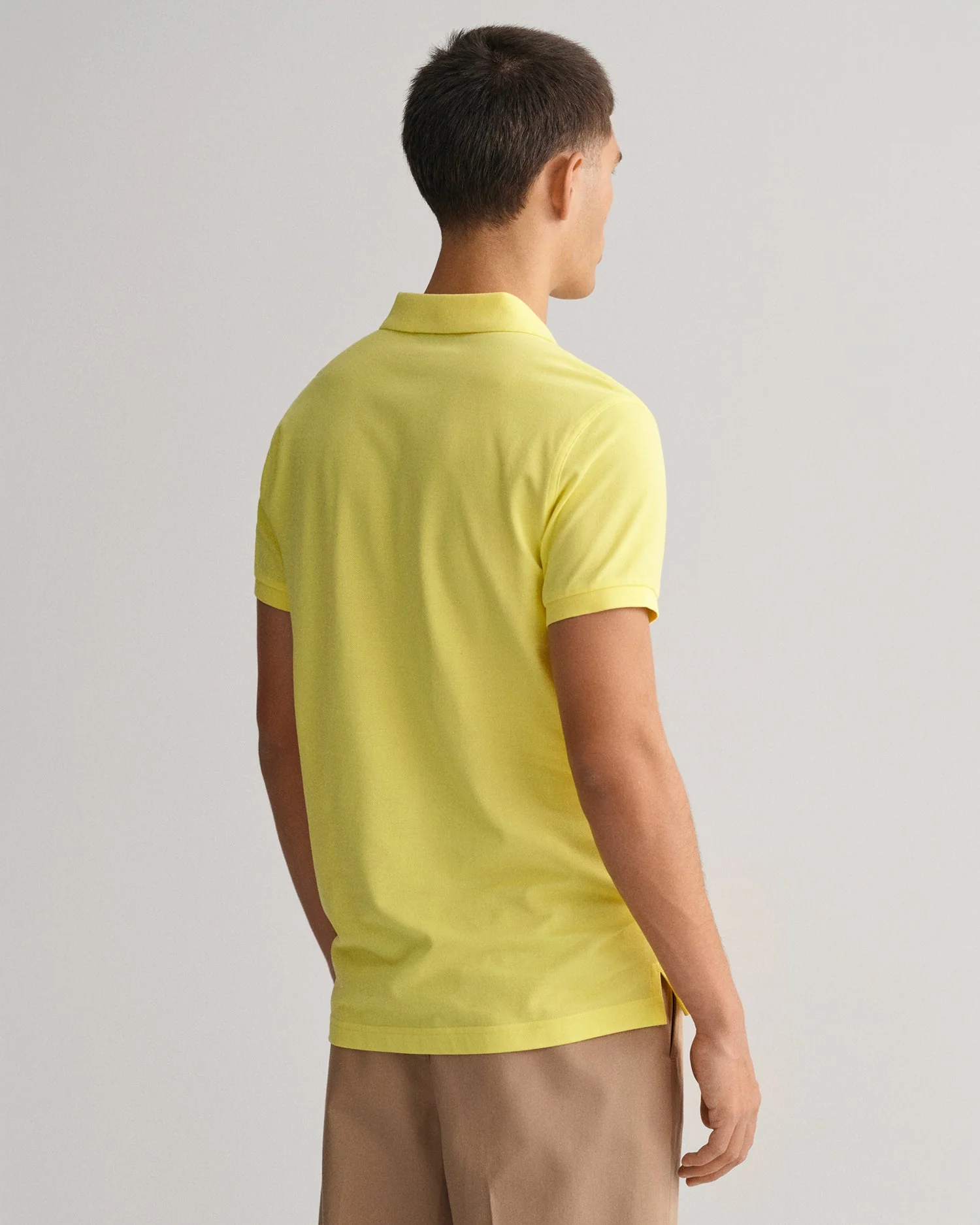Gant Yellow Original Slim Fit Pique Polo T-Shirt - Image 3