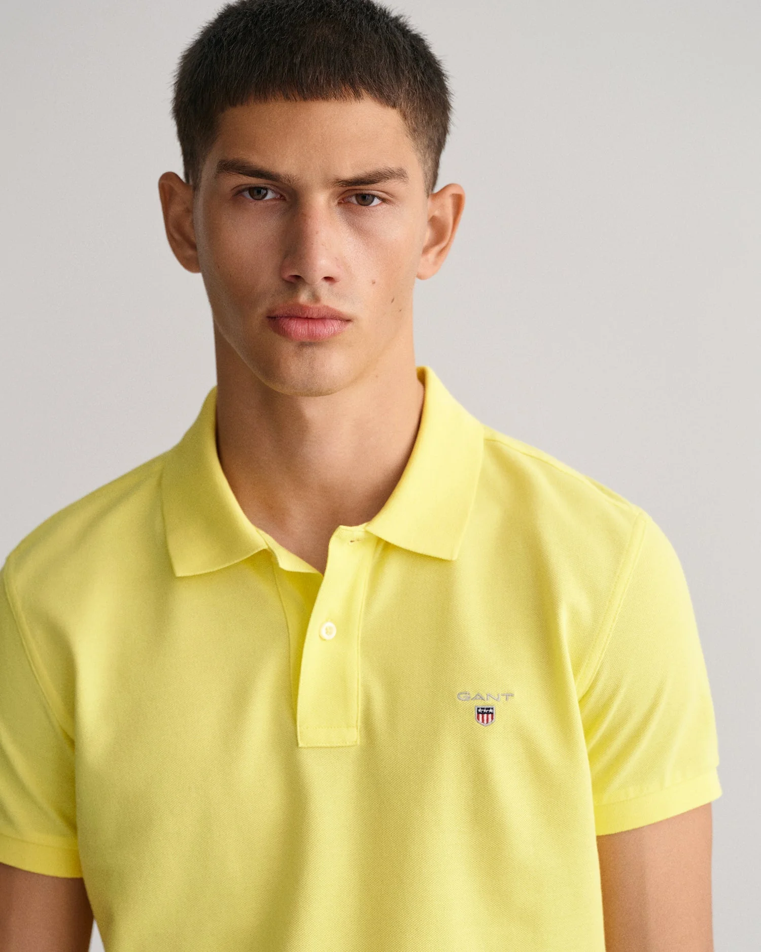 Gant Yellow Original Slim Fit Pique Polo T-Shirt - Image 4