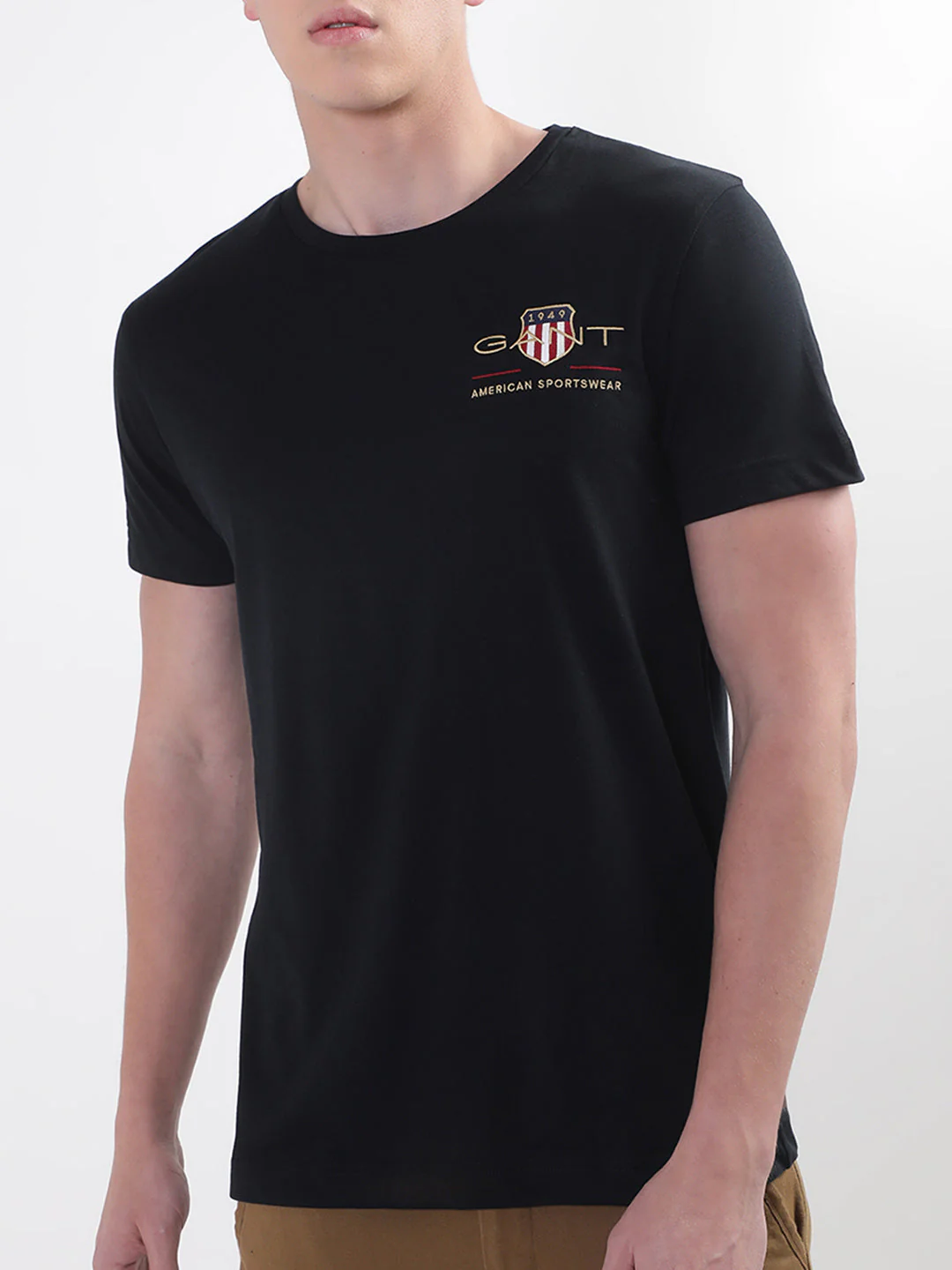 Gant Black Archive Shield Logo Regular Fit Tshirt - Image 3