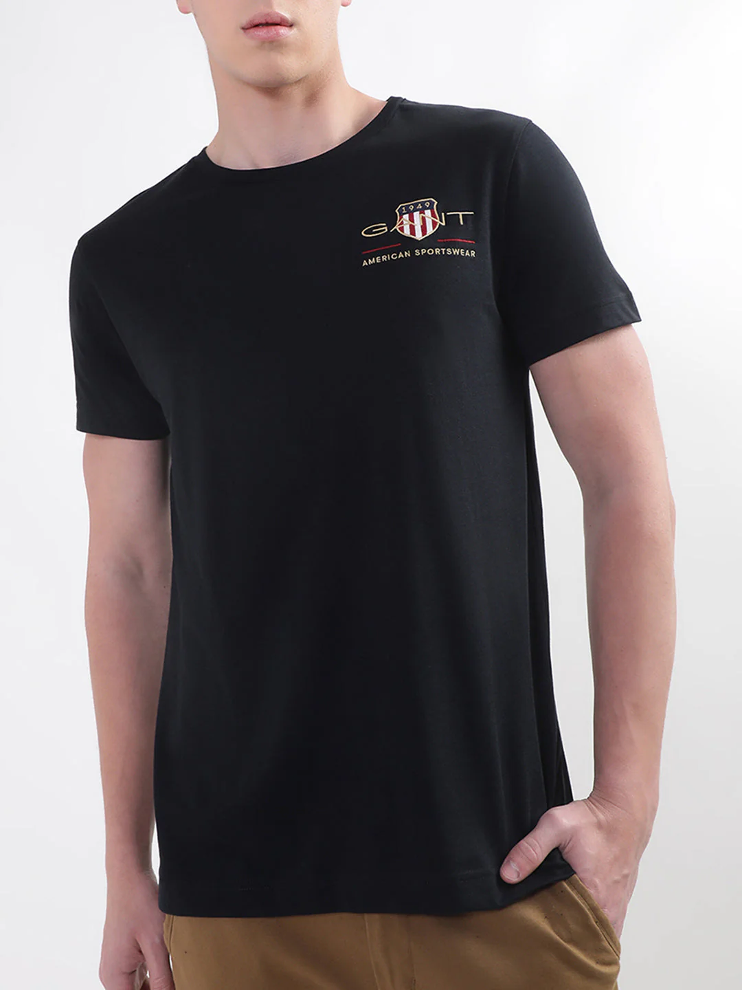 Gant Black Archive Shield Logo Regular Fit Tshirt - Image 4