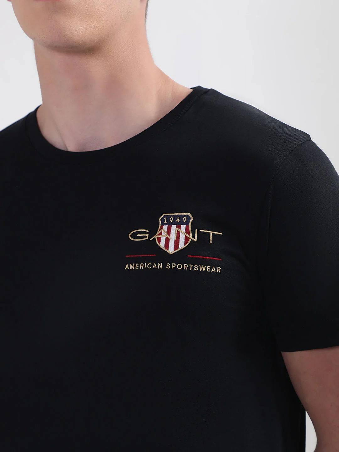 Gant Black Archive Shield Logo Regular Fit Tshirt - Image 8