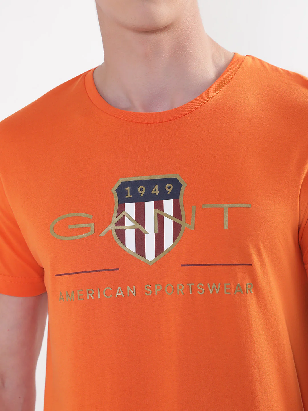 Gant Orange Archive Shield Logo Regular Fit Tshirt - Image 5