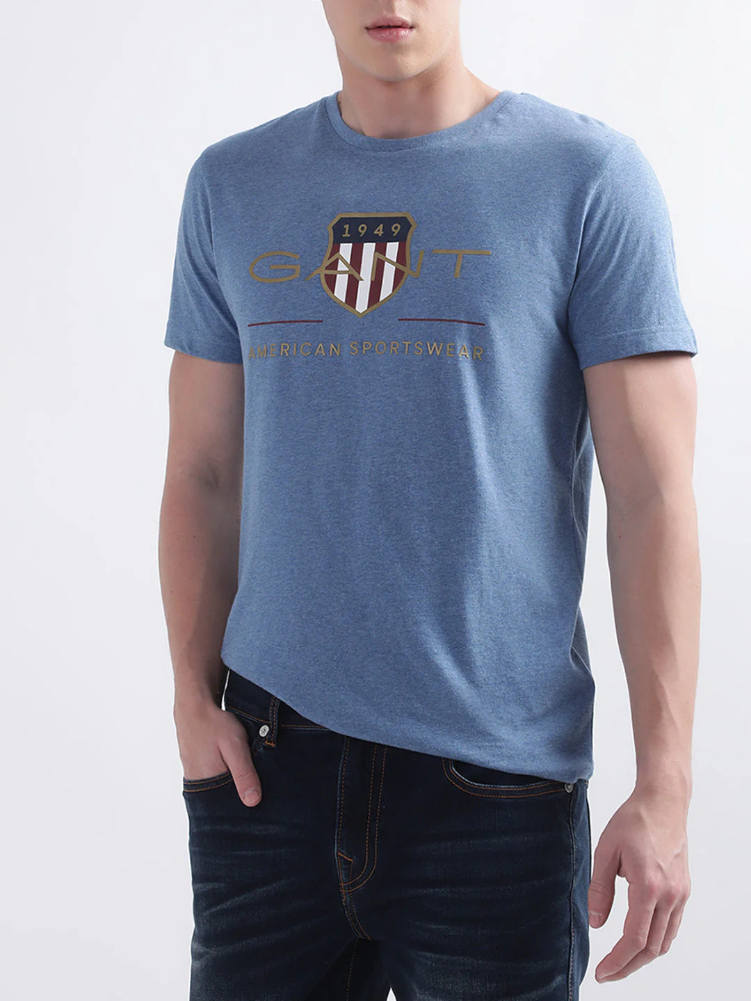Gant Blue Archive Shield Logo Regular Fit Tshirt - Image 3