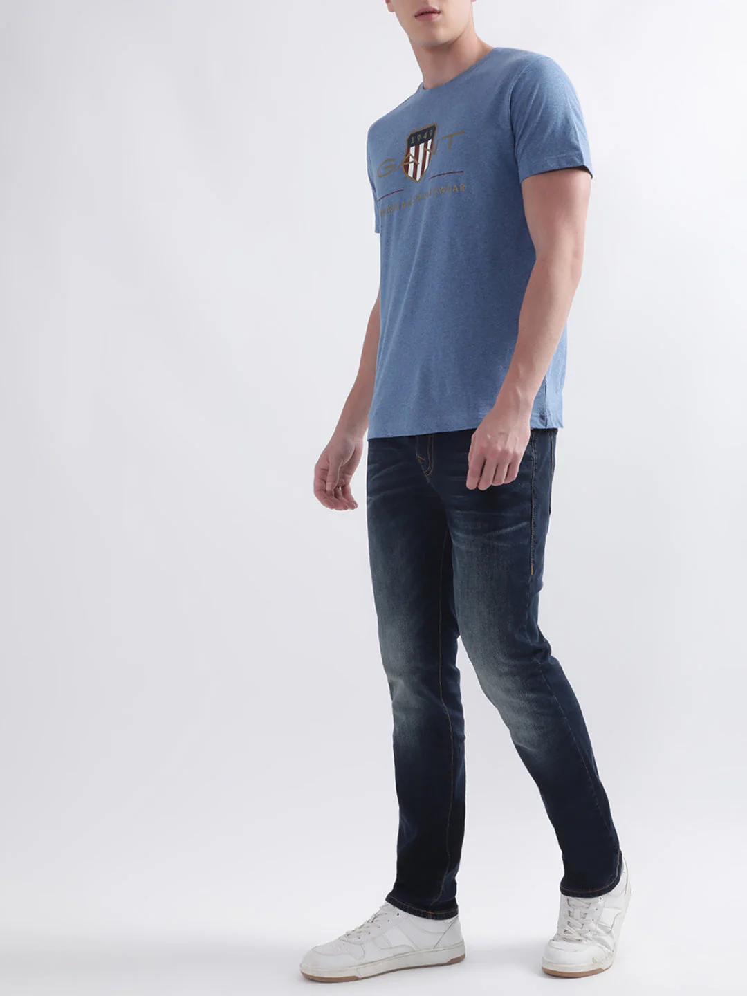 Gant Blue Archive Shield Logo Regular Fit Tshirt - Image 4