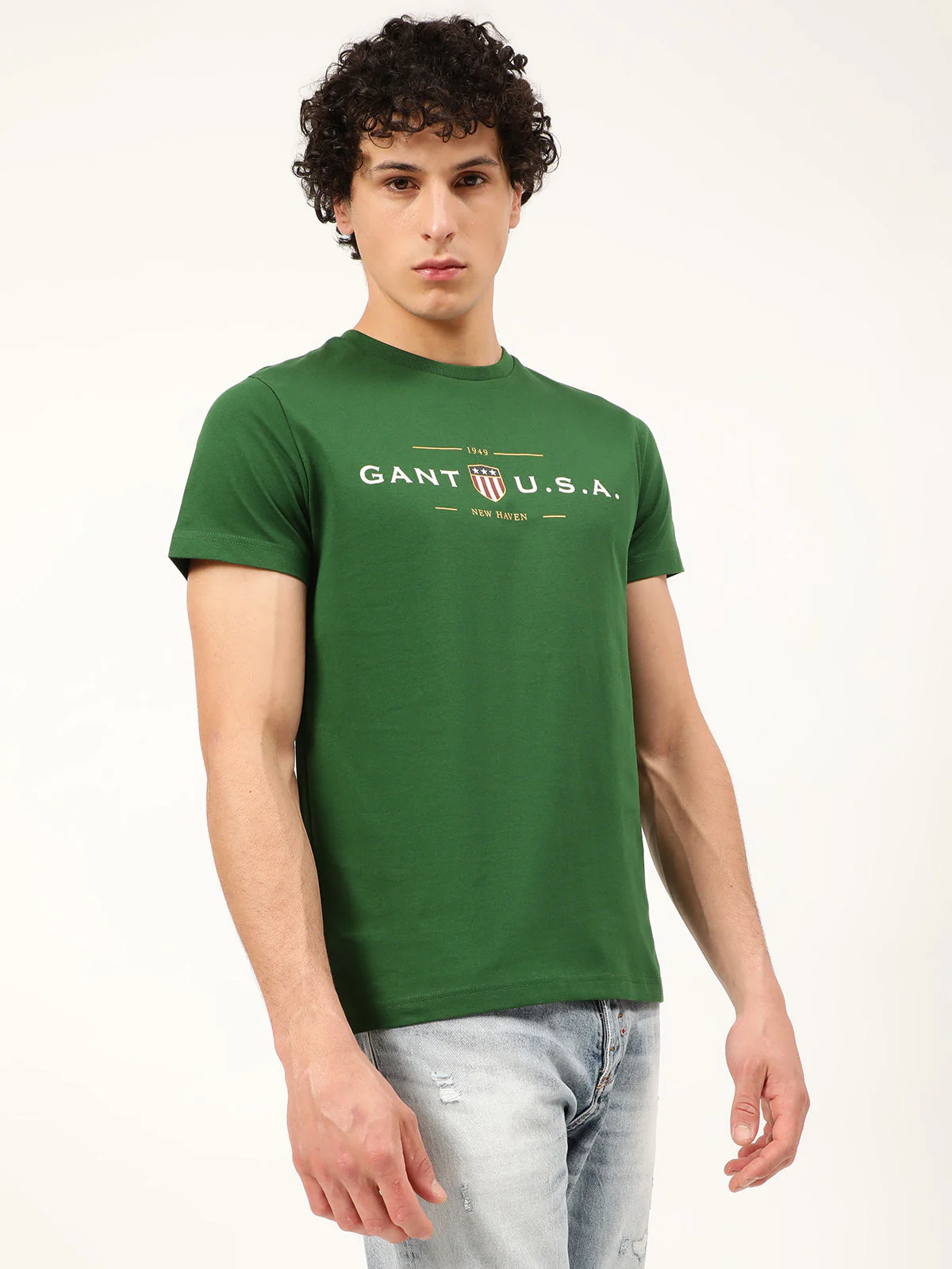 Gant Green Logo Regular Fit Tshirt - Image 4