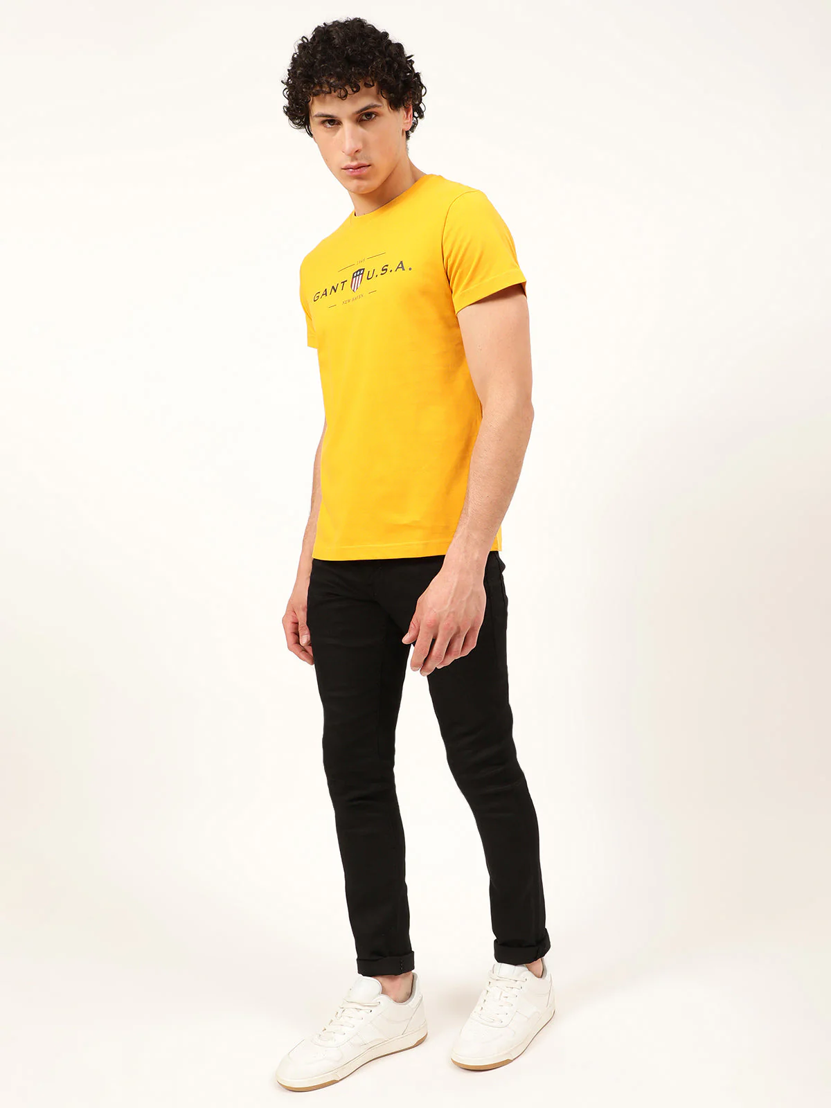 Gant Yellow Logo Regular Fit Tshirt - Image 5