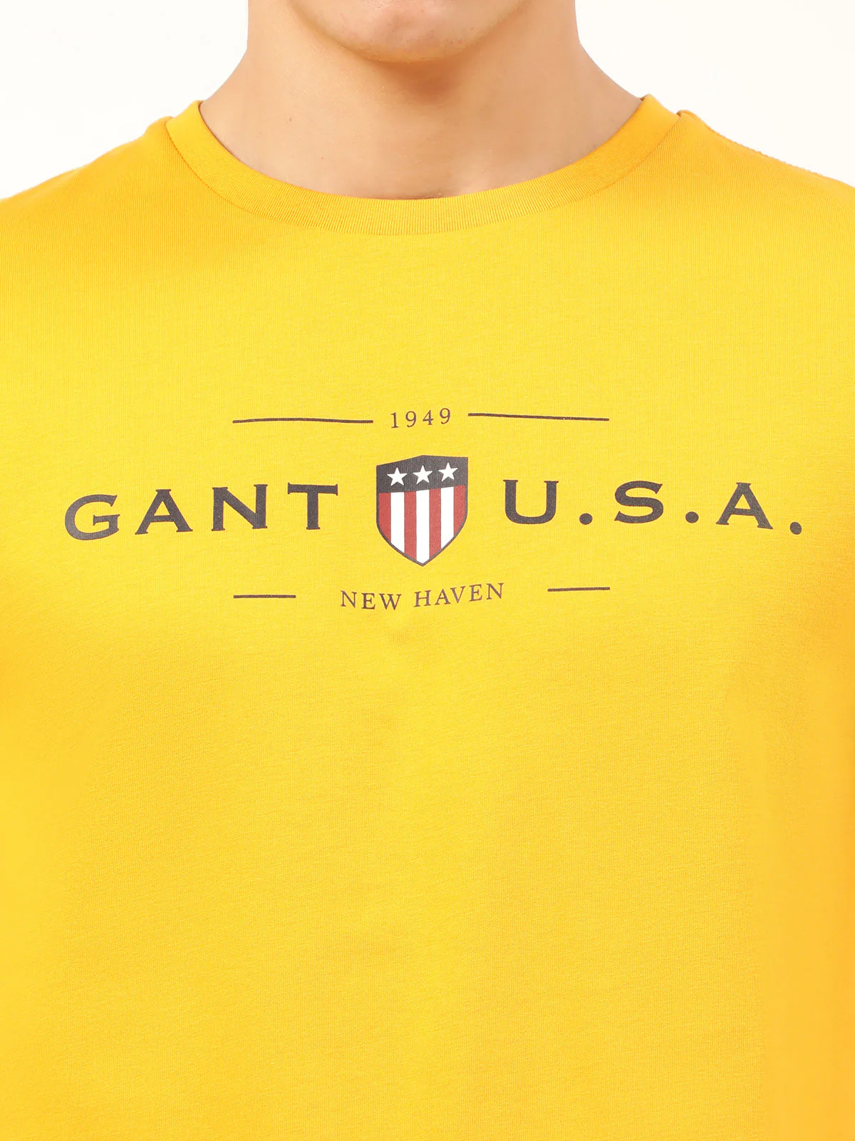 Gant Yellow Logo Regular Fit Tshirt - Image 6