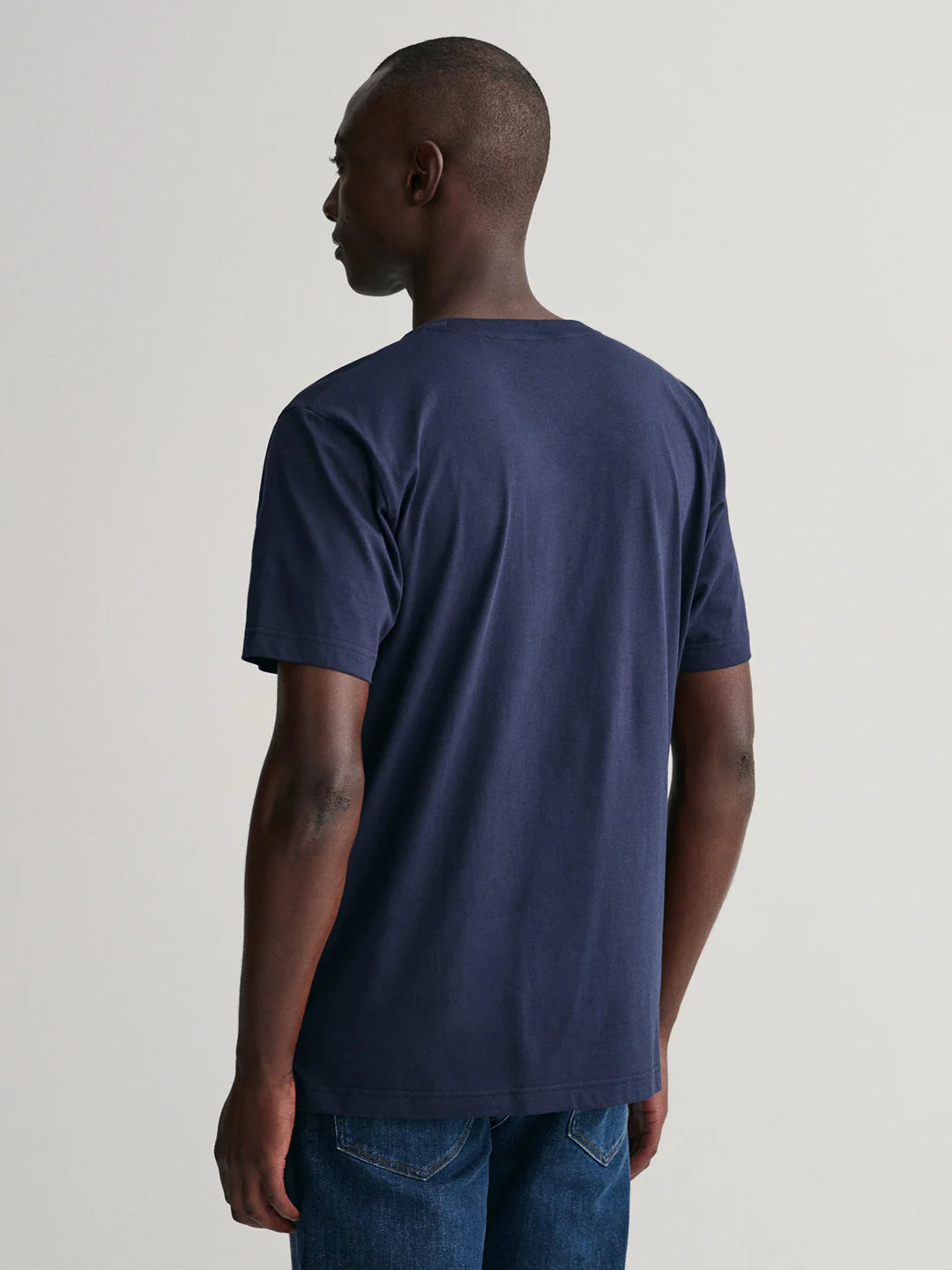 Gant Blue Retro Crest Logo Regular Fit Tshirt - Image 2