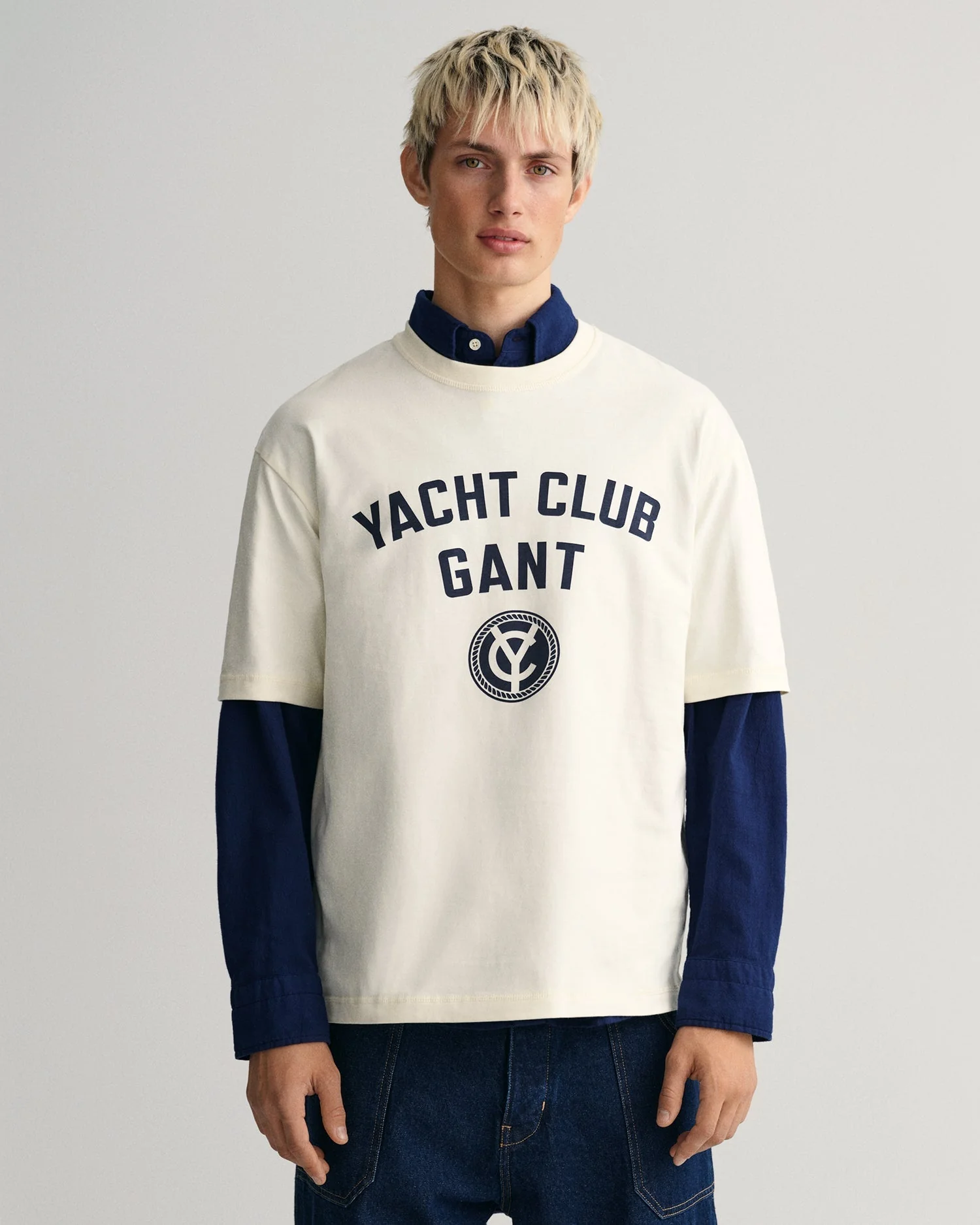 Gant Cream Yacht Logo Regular Fit Tshirt