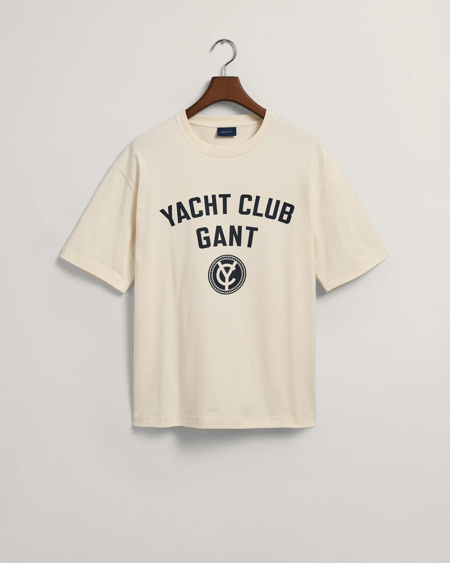 Gant Cream Yacht Logo Regular Fit Tshirt - Image 2