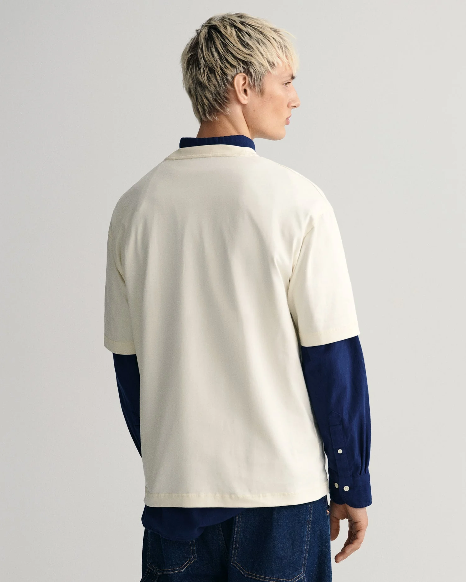 Gant Cream Yacht Logo Regular Fit Tshirt - Image 4