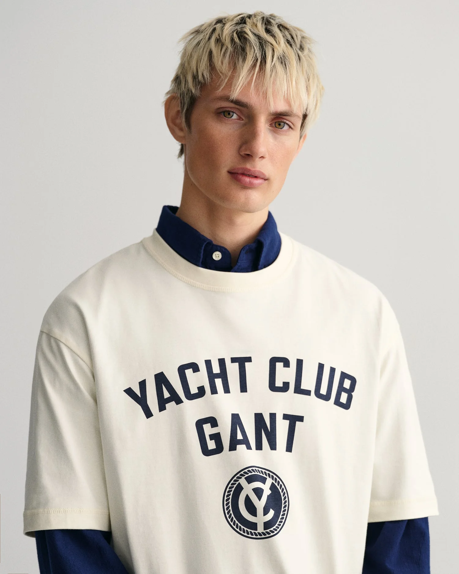 Gant Cream Yacht Logo Regular Fit Tshirt - Image 5
