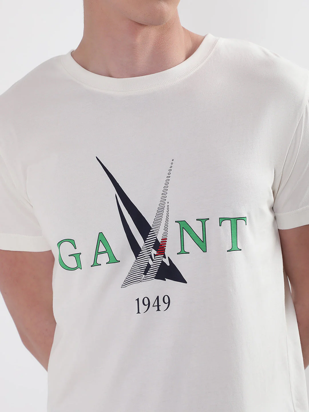 Gant Cream Sail Logo Regular Fit Tshirt - Image 6