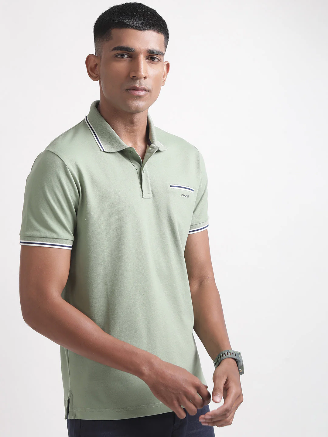 Gant Green Regular Fit Polo Tshirt - Image 2