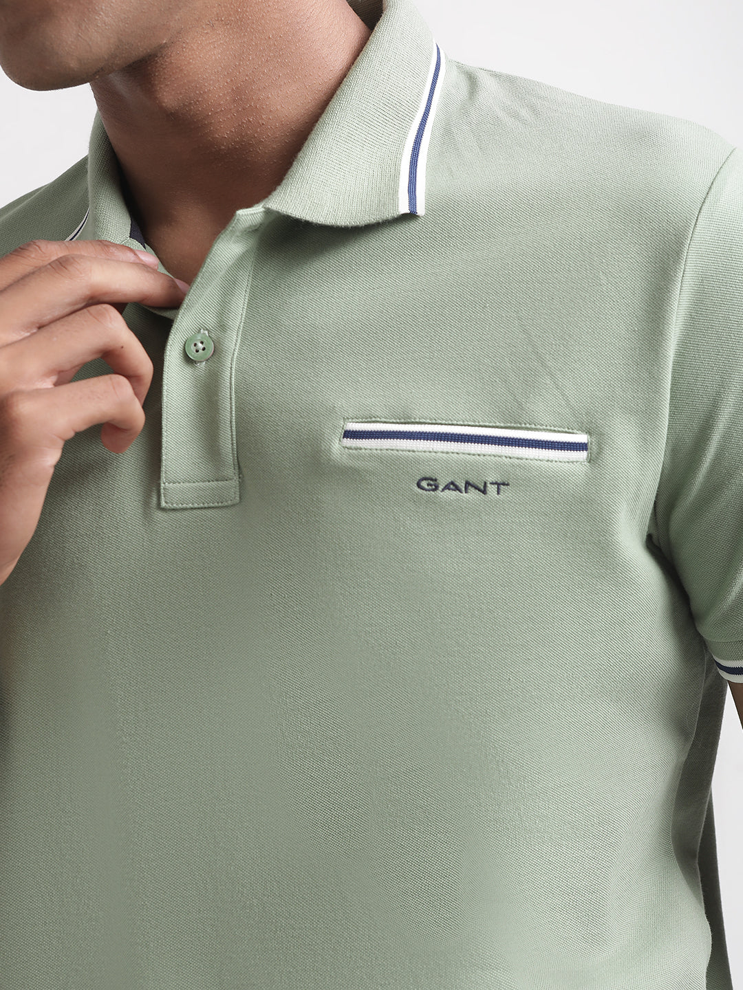 Gant Green Regular Fit Polo Tshirt - Image 5