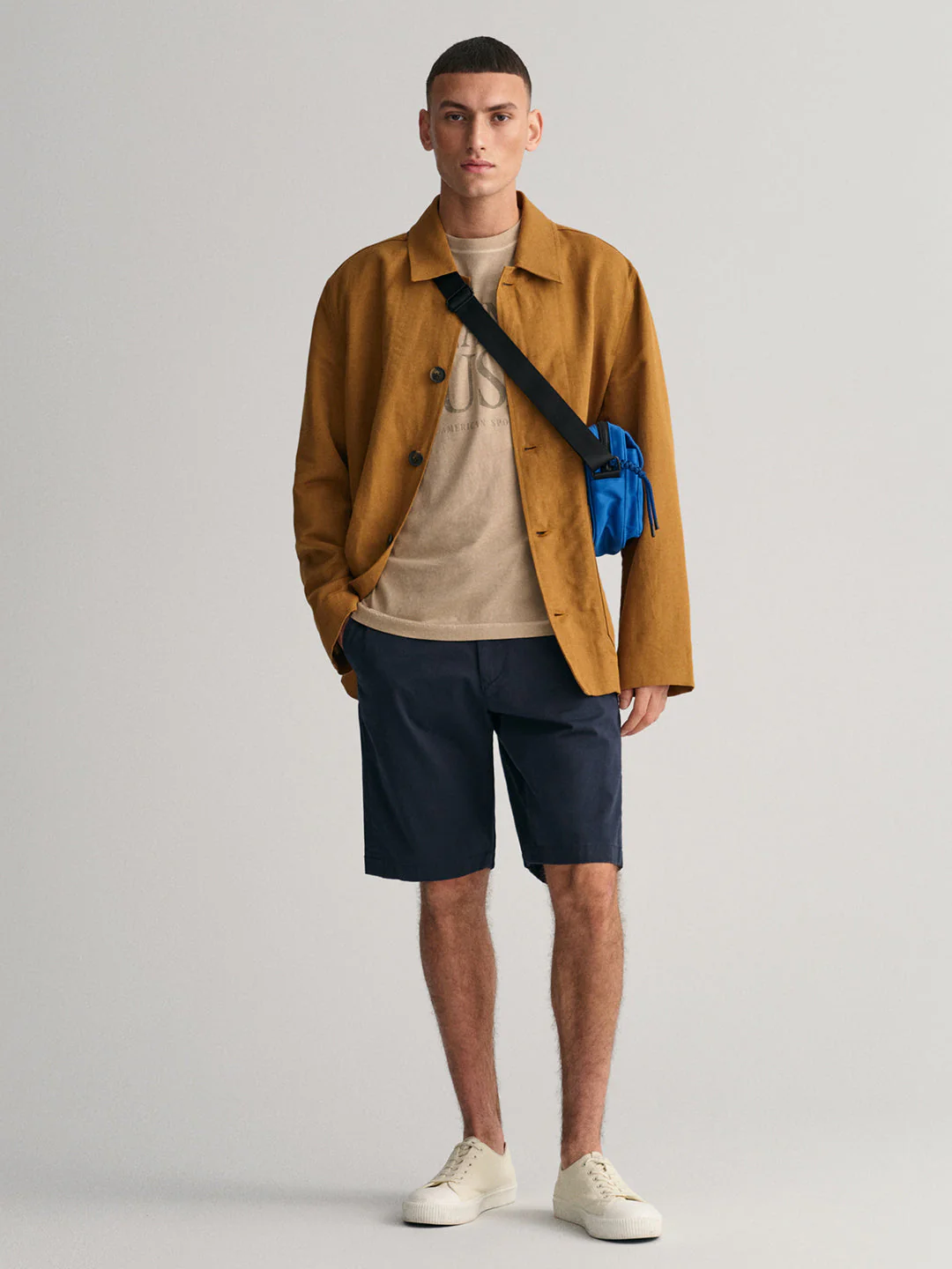 Gant Beige Sunfaded Logo Regular Fit Tshirt - Image 2