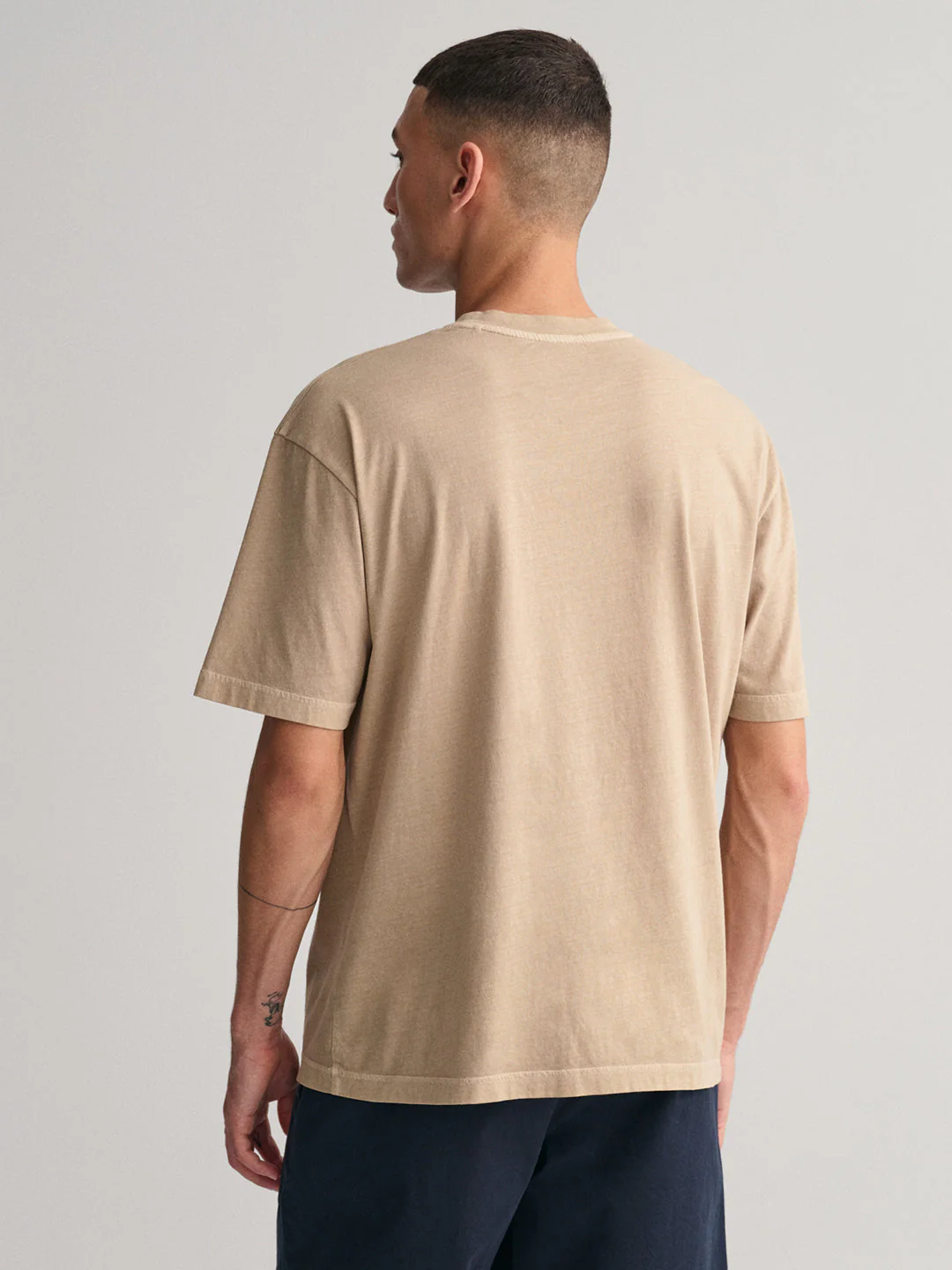 Gant Beige Sunfaded Logo Regular Fit Tshirt - Image 3