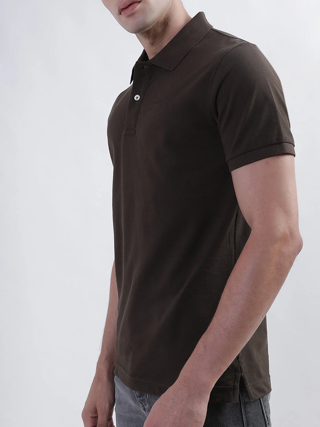 Gant Brown Regular Fit Polo T-Shirt - Image 2