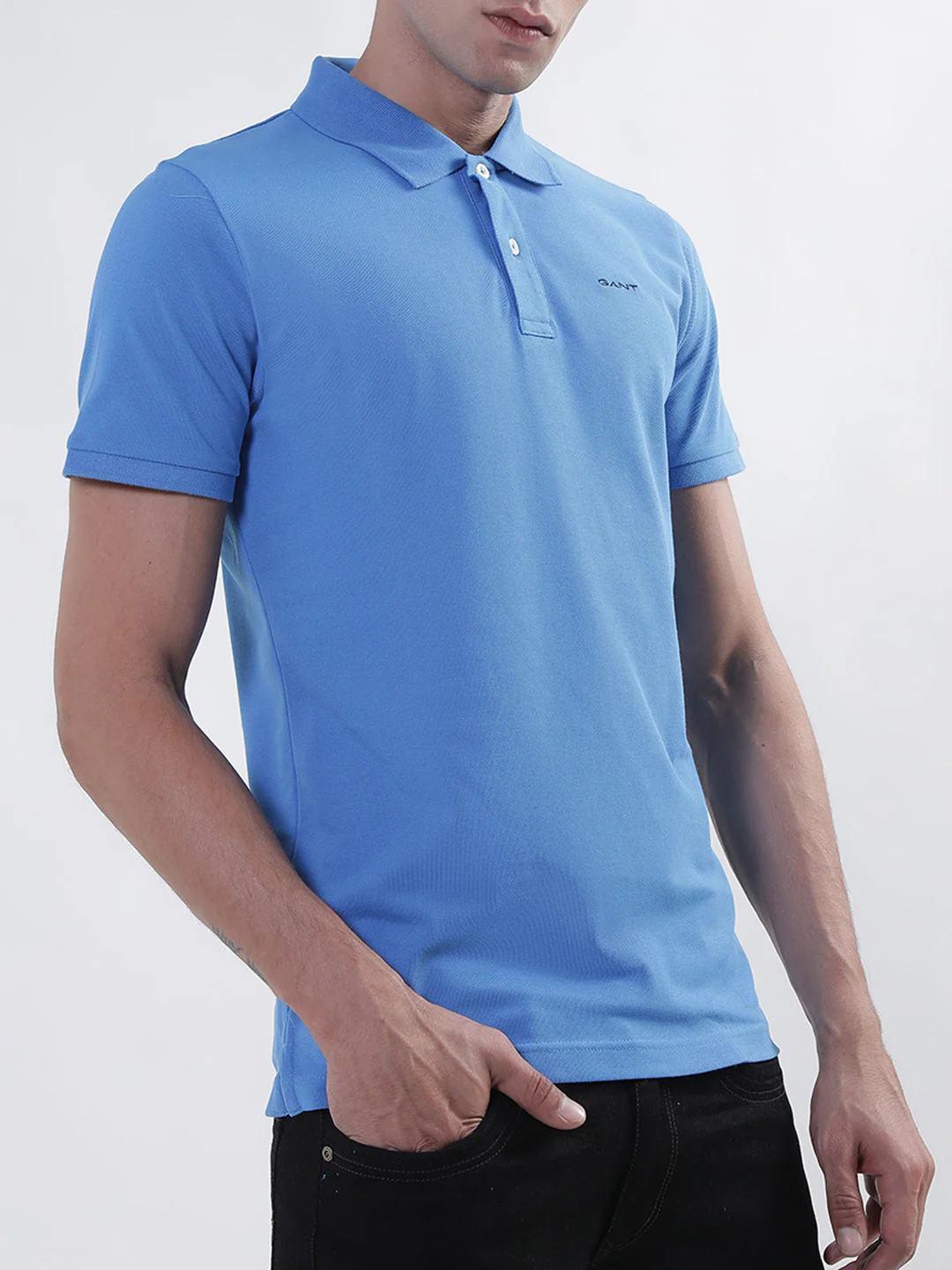 Gant Blue Regular Fit Polo T-Shirt - Image 4