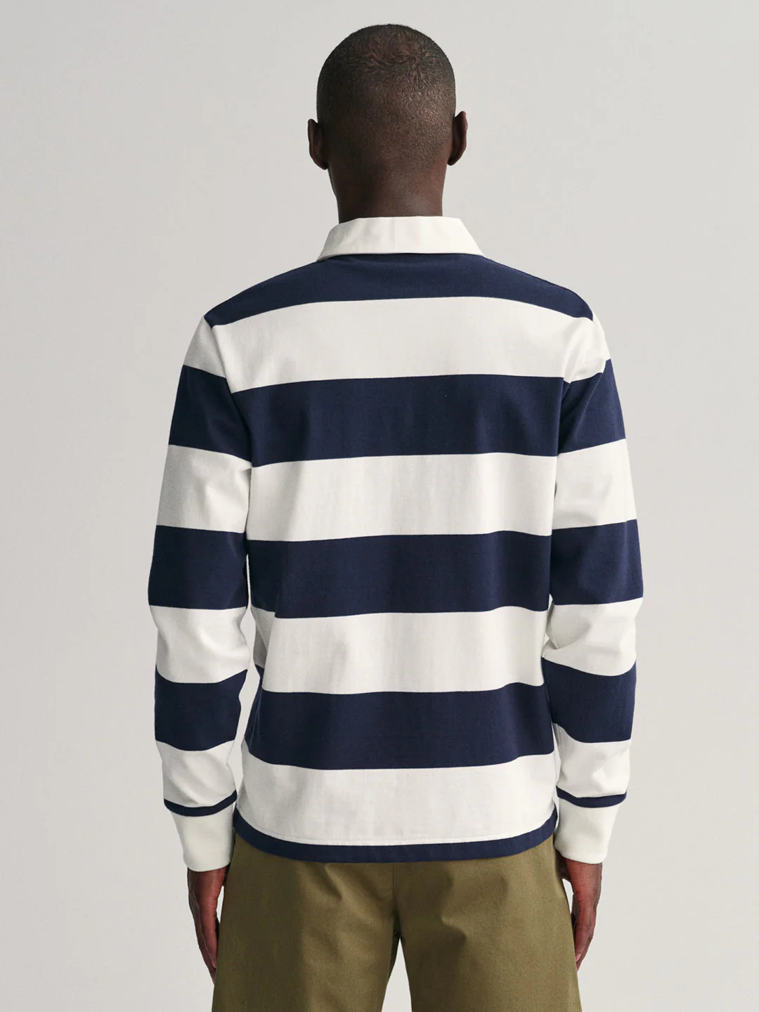 Gant White Striped Regular Fit Polo Tshirt - Image 2