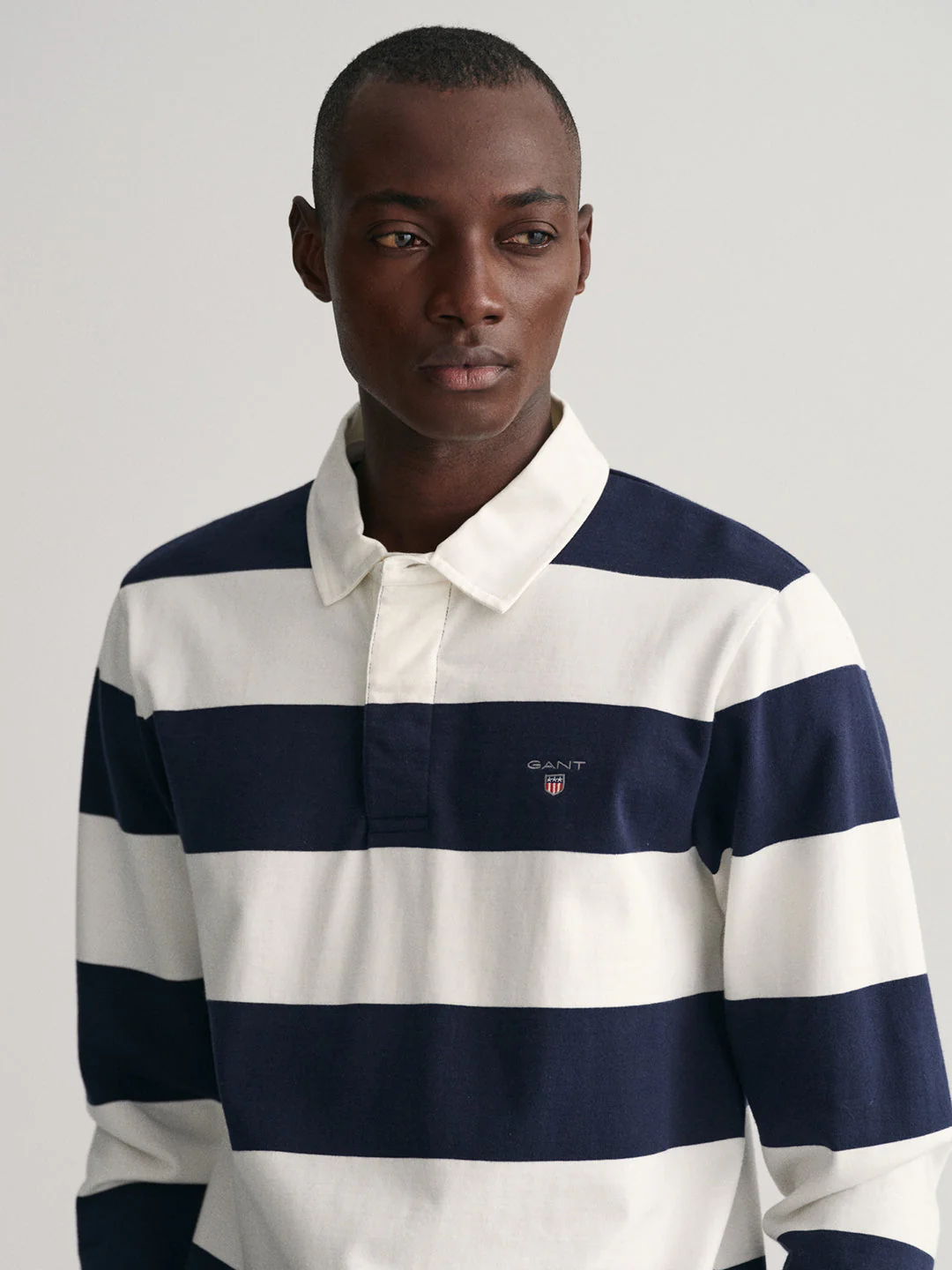Gant White Striped Regular Fit Polo Tshirt - Image 3