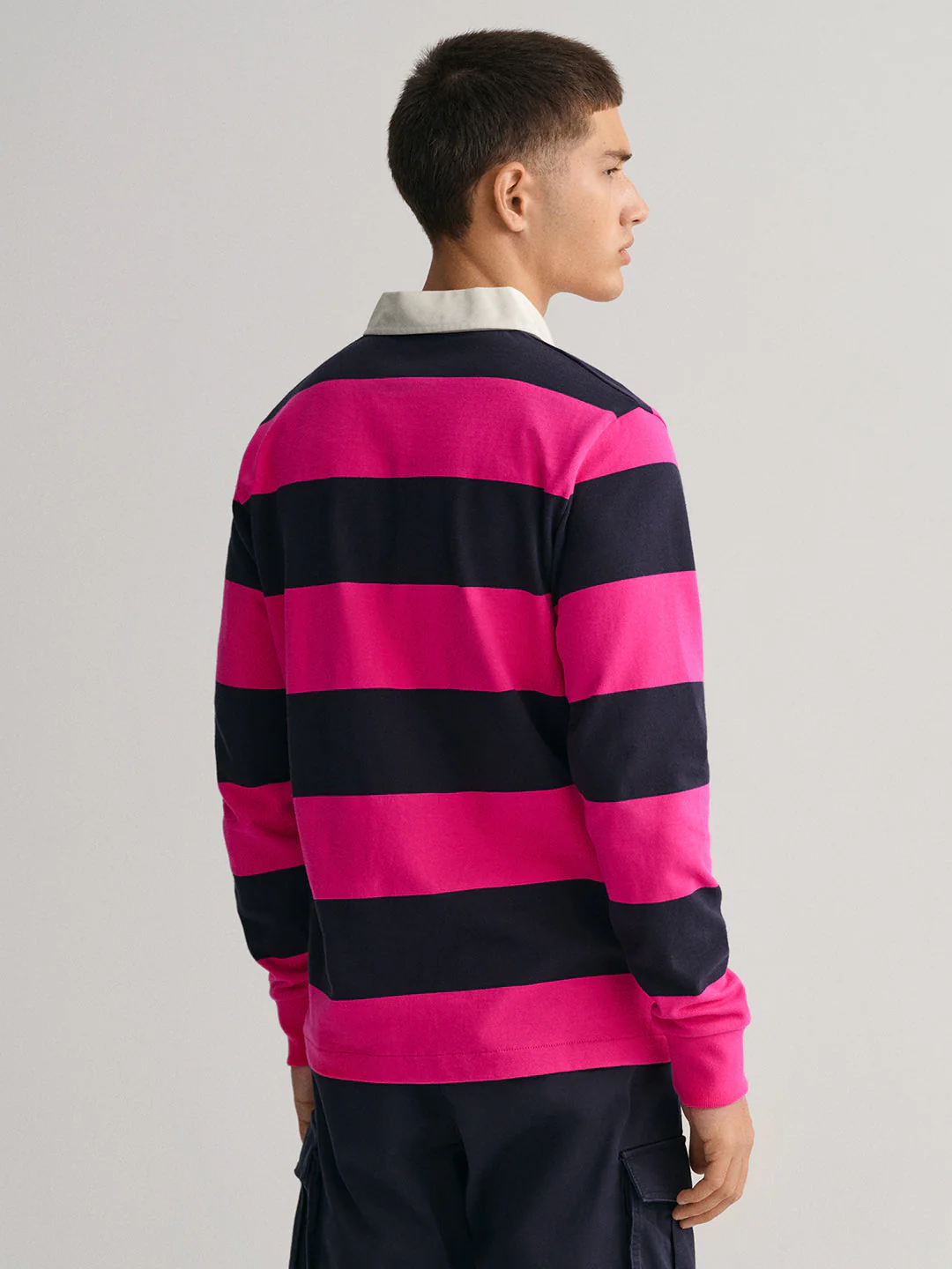 Gant Pink Striped Regular Fit Polo T-Shirt - Image 2