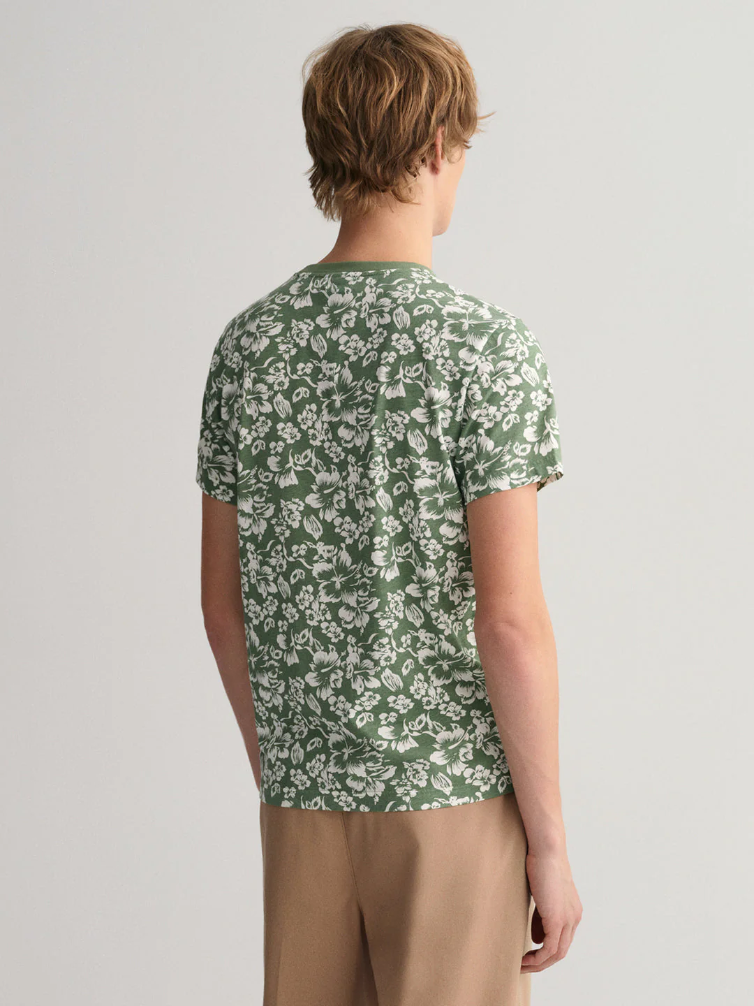 Gant Green Floral Print Regular Fit Tshirt - Image 2