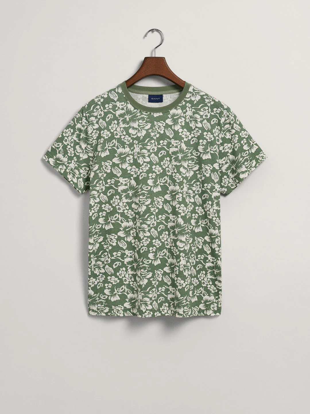 Gant Green Floral Print Regular Fit Tshirt - Image 5