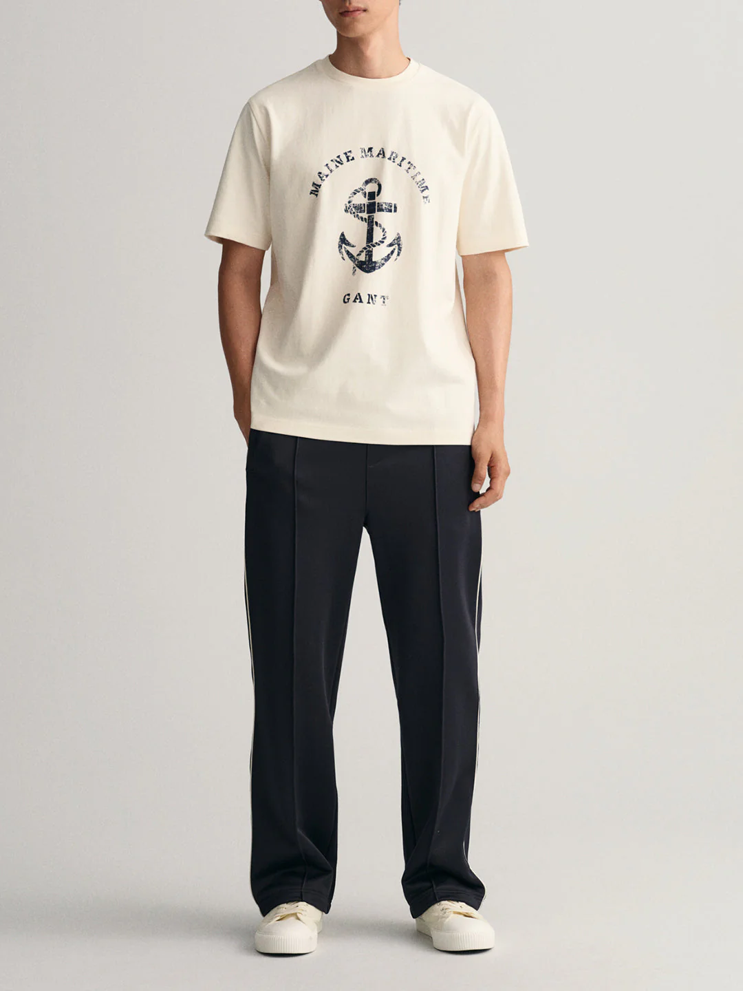 Gant Cream Printed Regular Fit Tshirt - Image 3