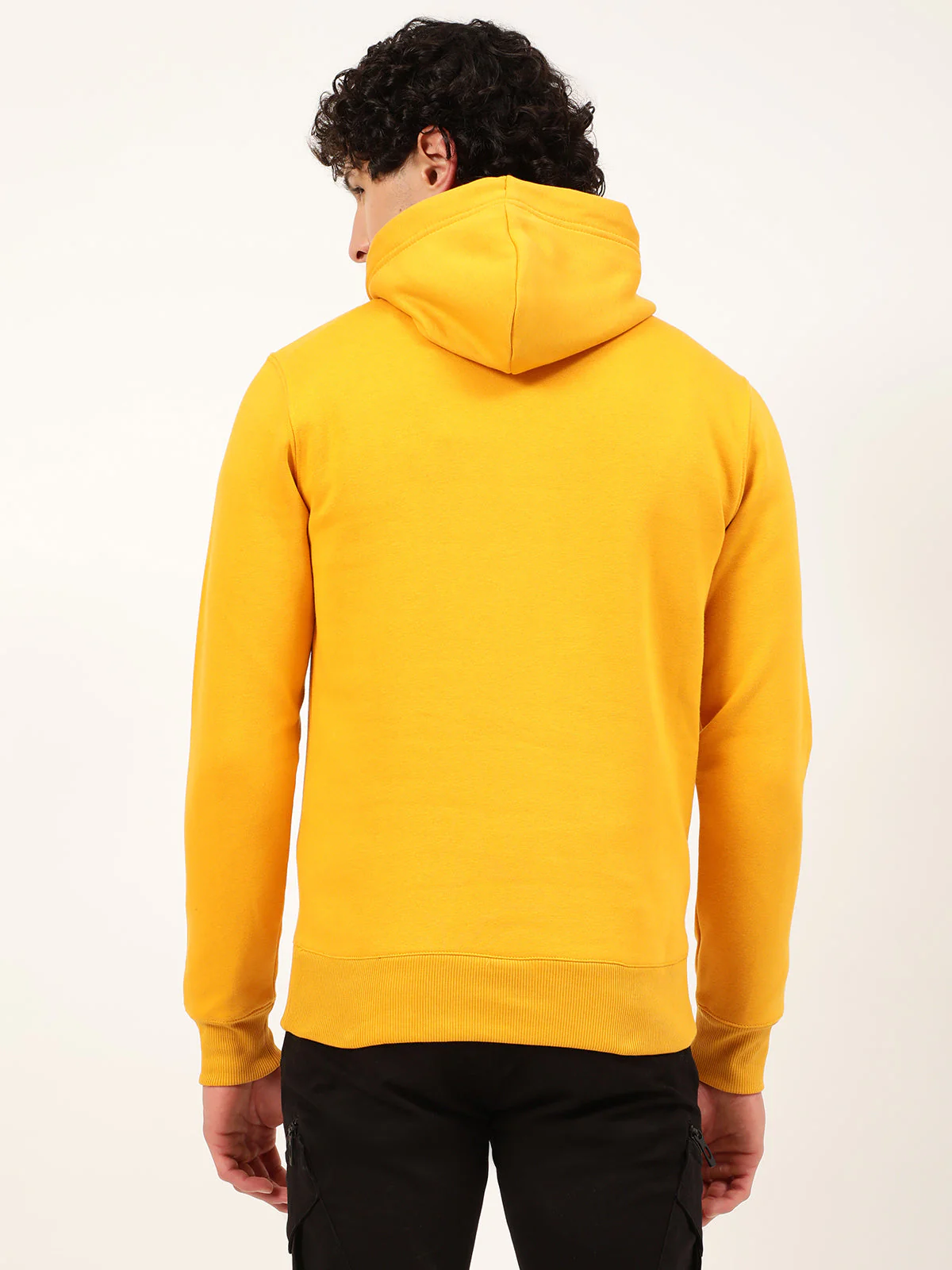Gant Men Yellow Printed Hooded Sweatshirt - Image 2
