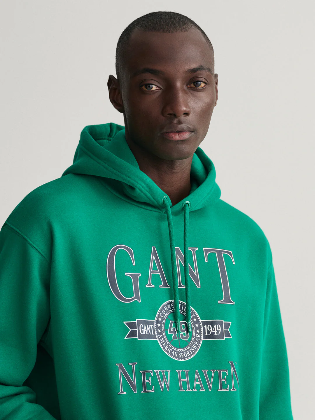 Gant Men Green Printed Hooded Sweatshirt - Image 4