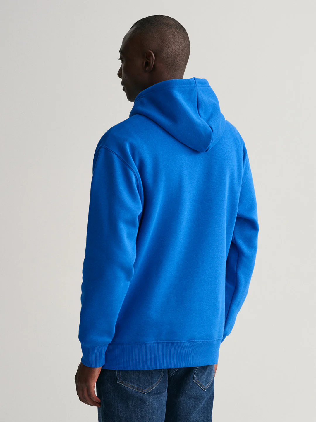 Gant Men Blue Printed Hooded Sweatshirt - Image 3