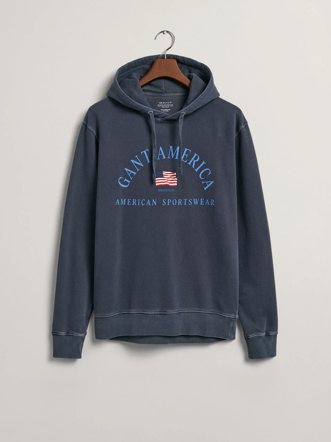 Gant Typography Printed Hooded Cotton Sweatshirt - Image 5