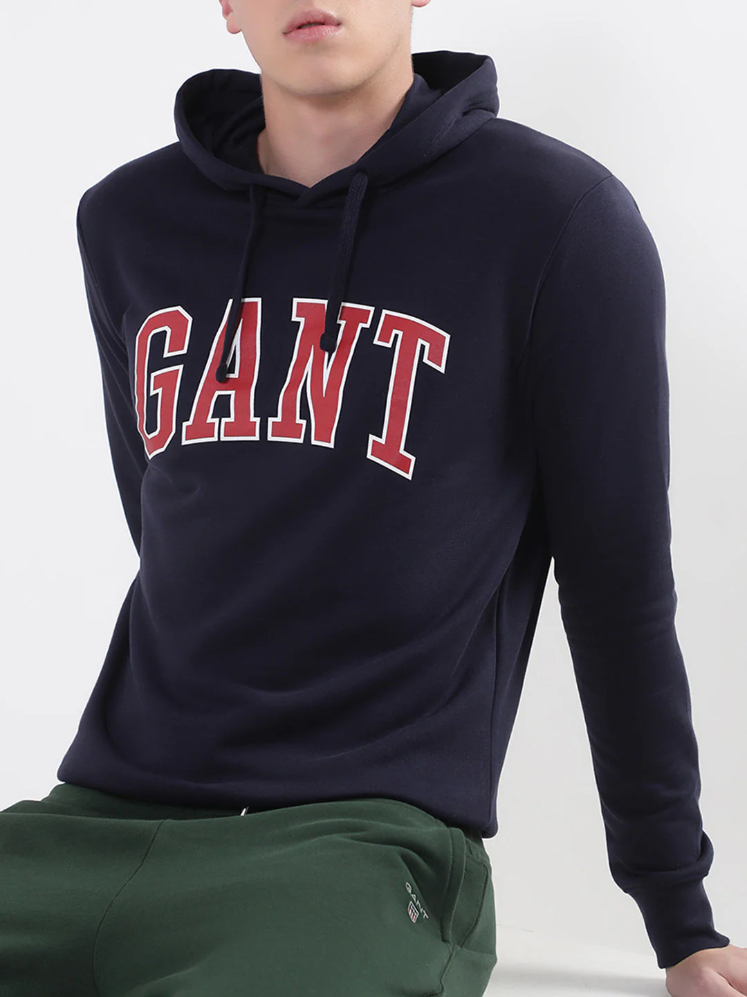 Gant Men Printed Cotton Hooded Sweatshirt - Image 3