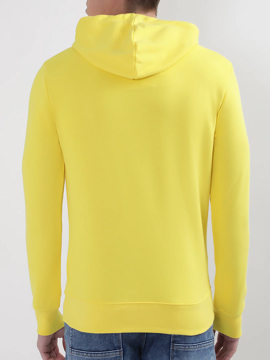 Gant Men Yellow Solid Hooded Sweatshirt - Image 2