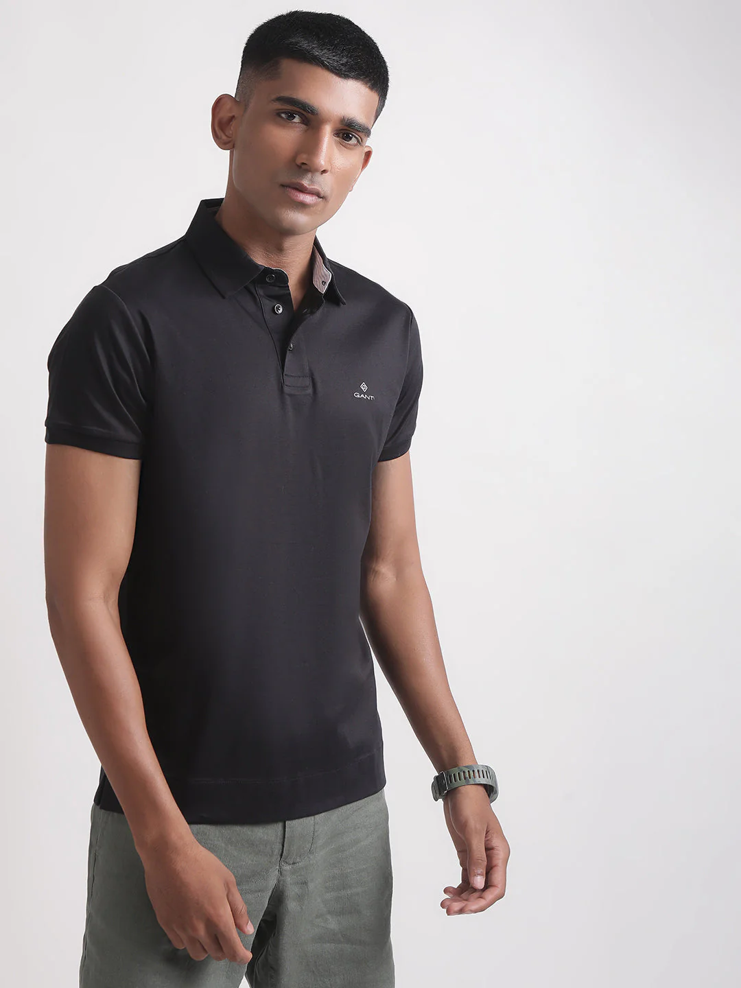 Gant Black Slim Fit Polo Tshirt
