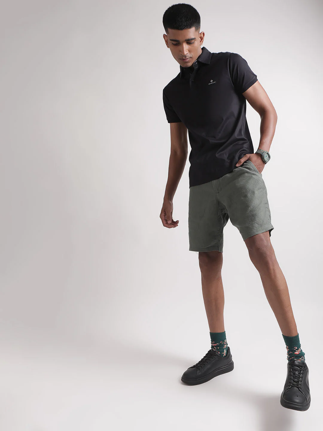 Gant Black Slim Fit Polo Tshirt - Image 3