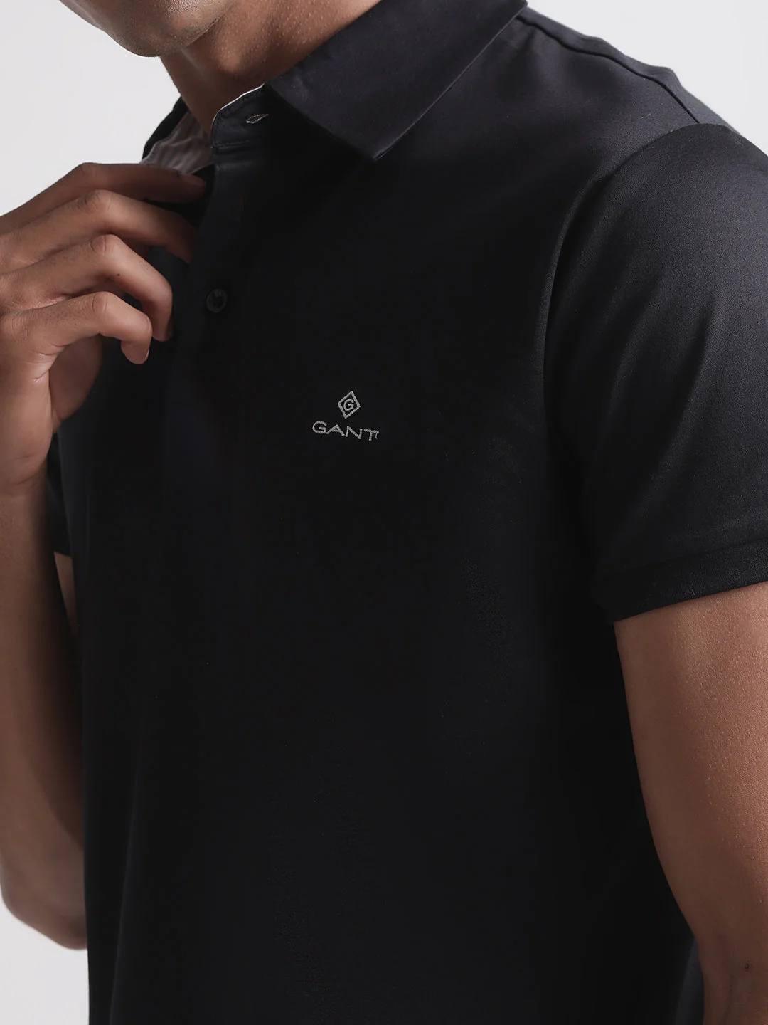 Gant Black Slim Fit Polo Tshirt - Image 5