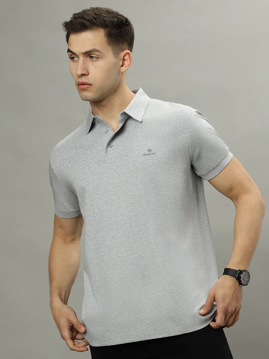 Gant Grey Fashion Slim Fit Polo Tshirt - Image 5
