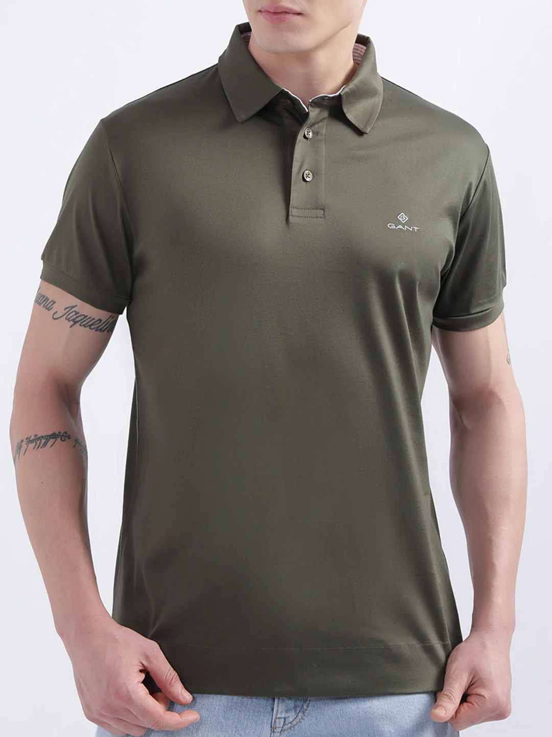 Gant Green Slim Fit Polo Tshirt - Image 2