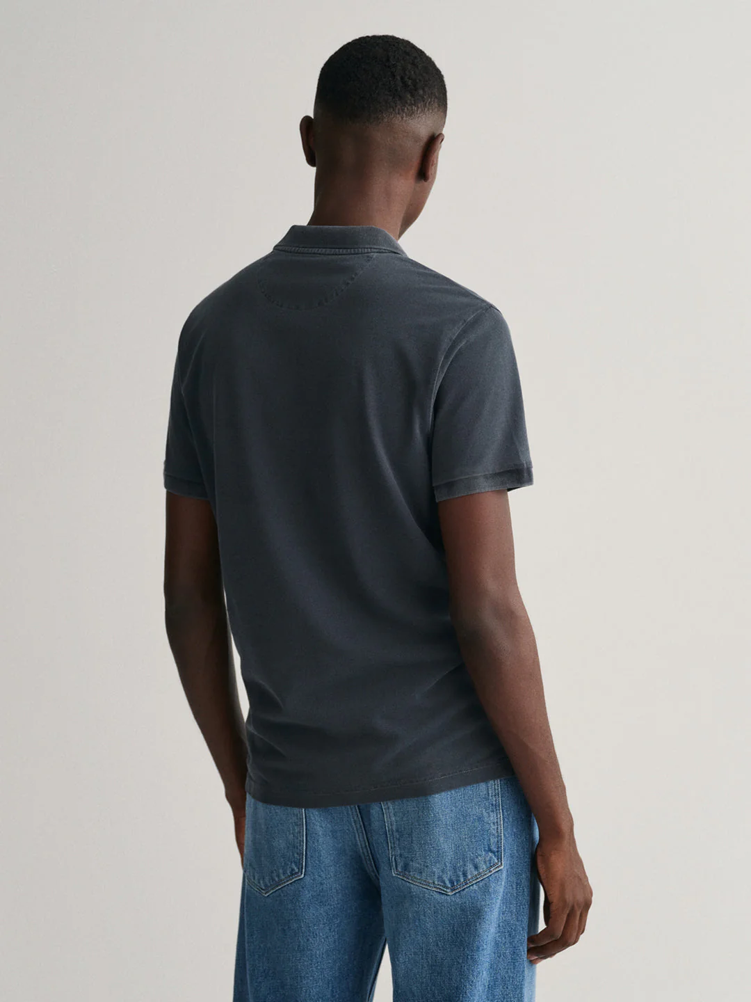 Gant Grey Sunfaded Rugger Regular Fit Pique Polo Tshirt - Image 3