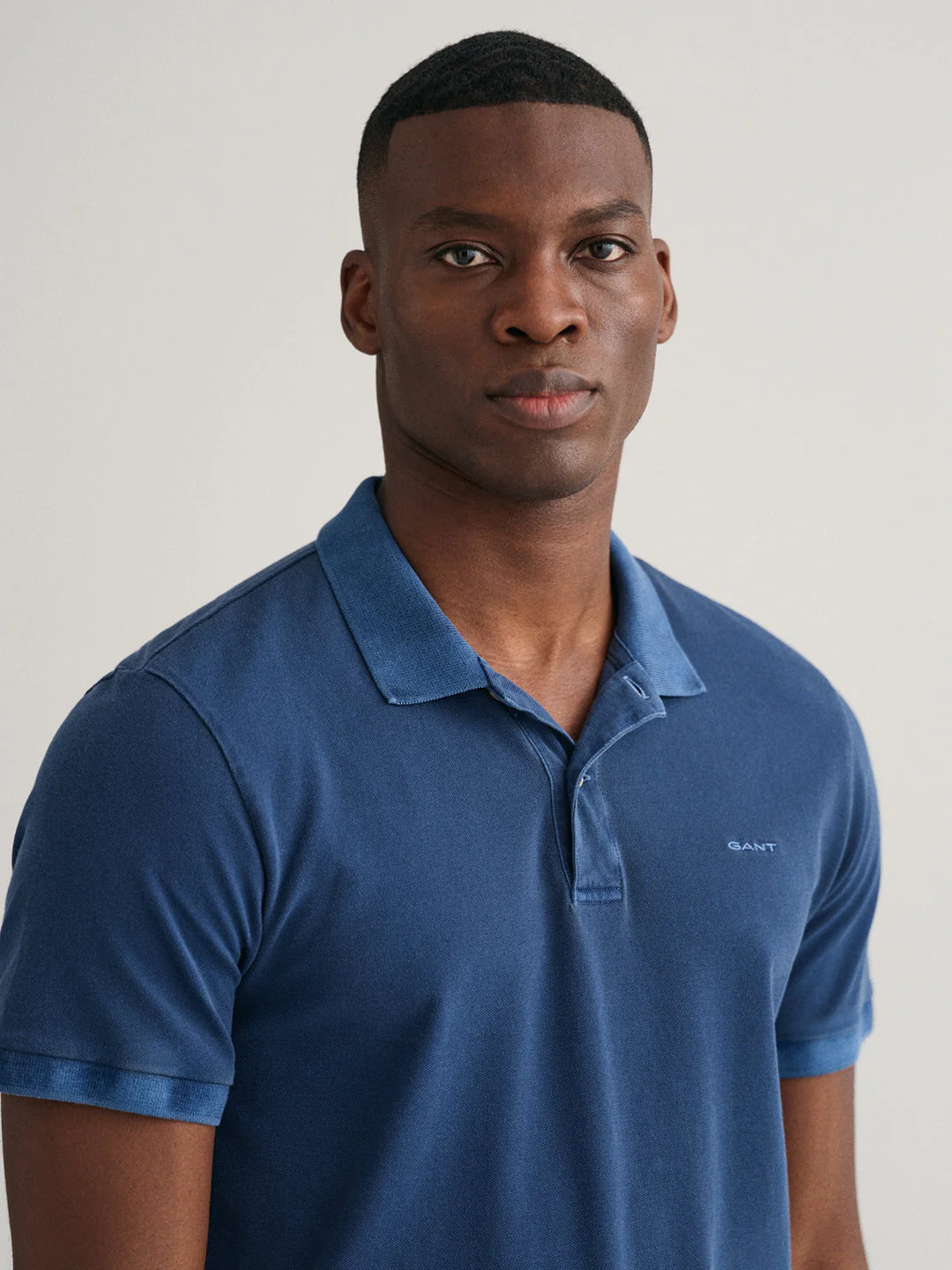 Gant Blue Sunfaded Rugger Regular Fit Pique Polo Tshirt - Image 2