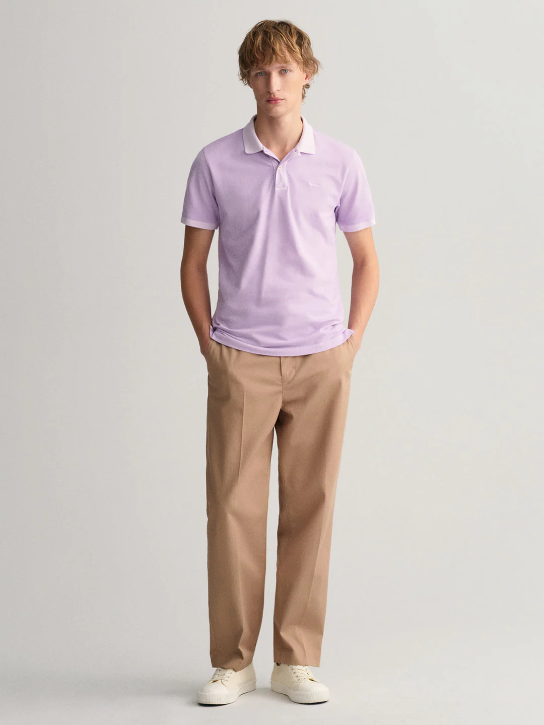 Gant Purple Sunfaded Rugger Regular Fit Pique Polo Tshirt - Image 2