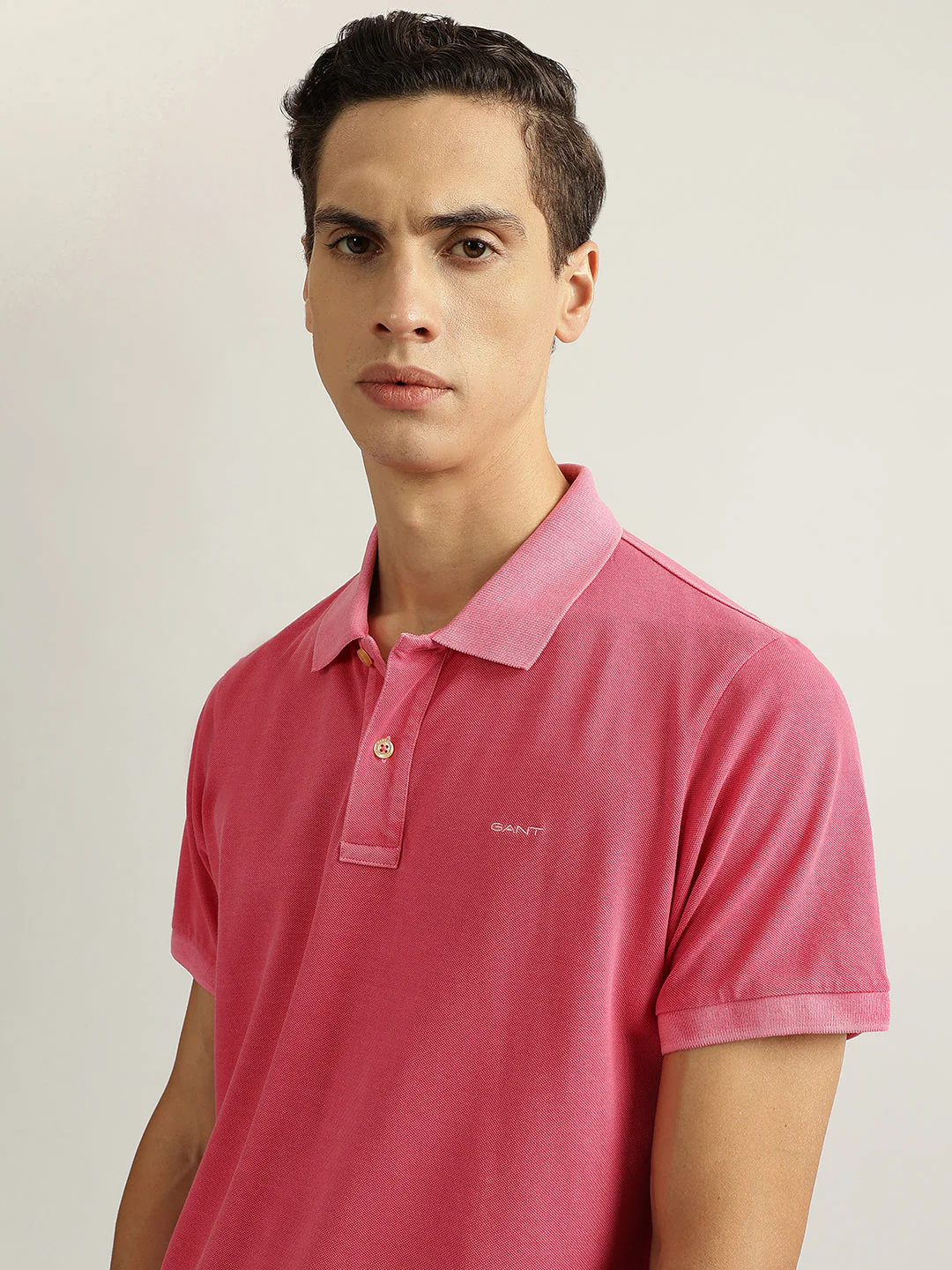 Gant Pink Sunfaded Rugger Regular Fit Pique Polo Tshirt - Image 2