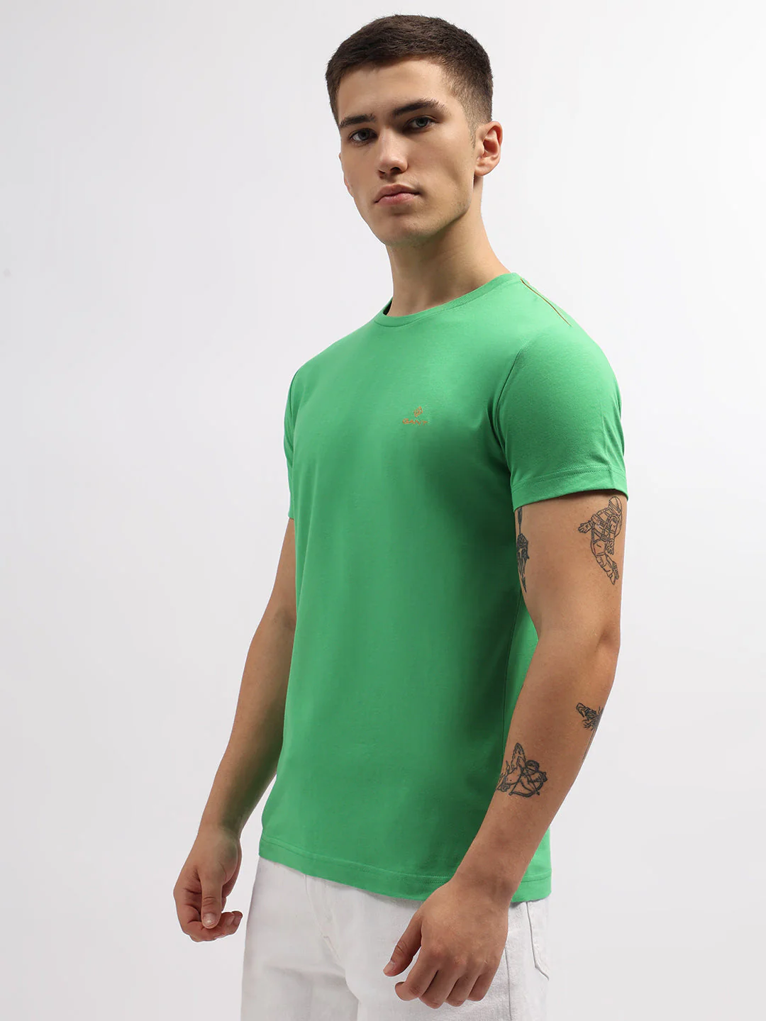 Gant Green Contrast Logo Regular Fit Tshirt - Image 4